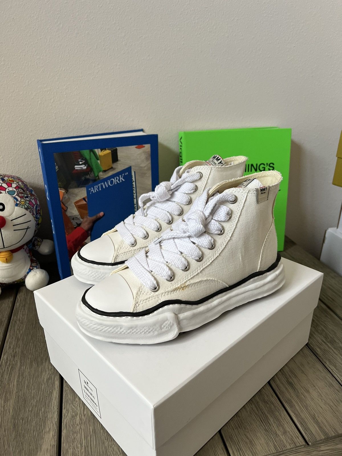 image of Miharayasuhiro Maison Mihara Yasuhiro OG Sole High Top White Shoes, Men's (Size 9)