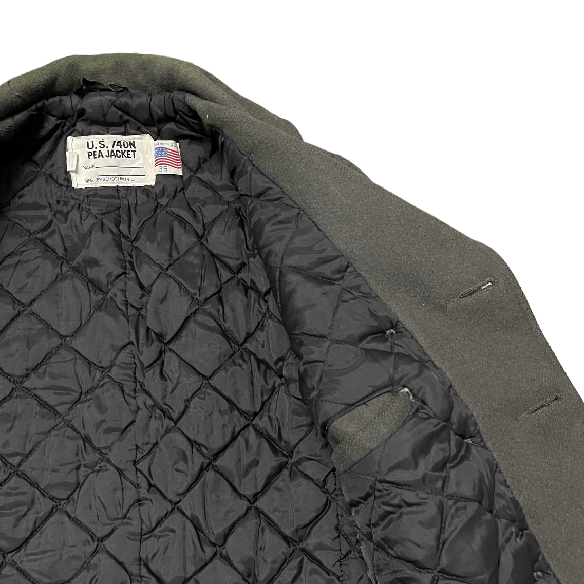 Schott Vintage Schott Nyc U.S. 740N Pea Jacket Wool Coat Size US S / EU 44-46 / 1 - 7 Thumbnail