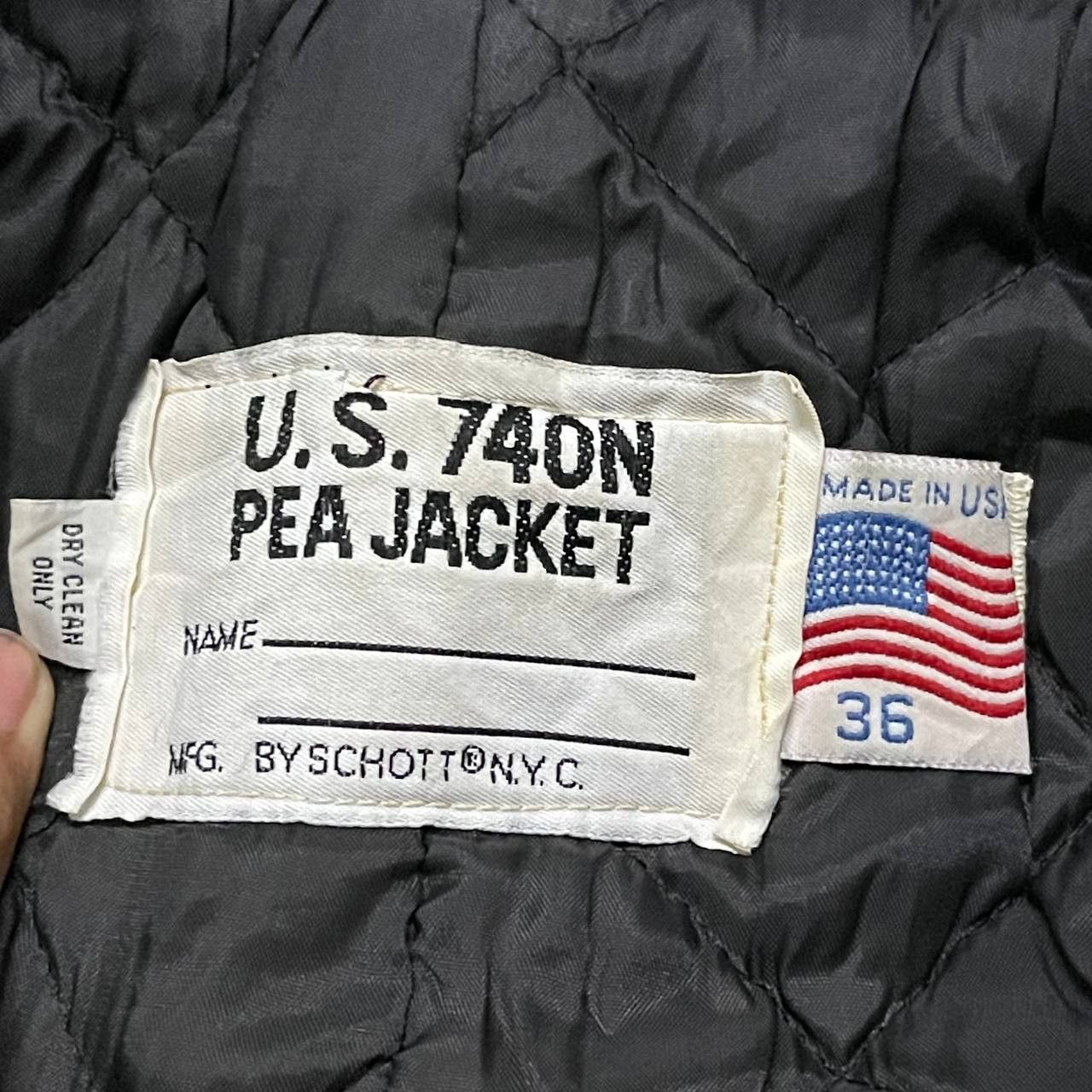 Schott Vintage Schott Nyc U.S. 740N Pea Jacket Wool Coat Size US S / EU 44-46 / 1 - 8 Thumbnail