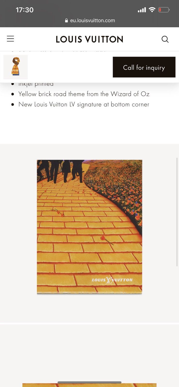 Louis Vuitton × Virgil Abloh Louis Vuitton SS19 Brick road scarf Size ONE SIZE - 9 Thumbnail