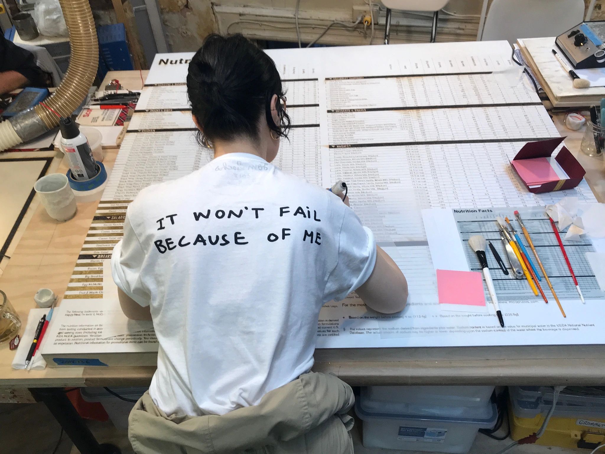 Tom Sachs Small White Ten Bullets Tee IT WON'T FAIL BECAUSE OF ME Size US S / EU 44-46 / 1 - 10 Thumbnail