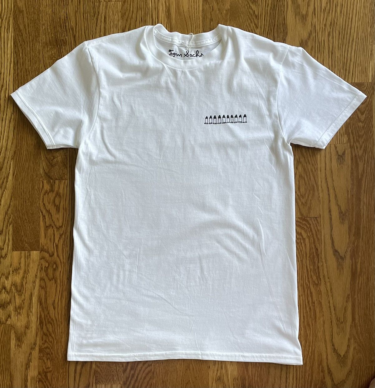 Tom Sachs Small White Ten Bullets Tee IT WON'T FAIL BECAUSE OF ME Size US S / EU 44-46 / 1 - 1 Thumbnail