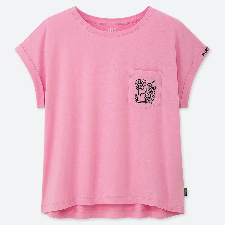 Keith Haring Womens L Uniqlo Keith Haring Pink T-Shirt SPRZ-NY MOMA Tee Size L / US 10 / IT 46 - 5 Thumbnail