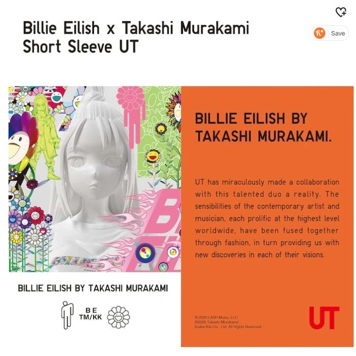 Billie Eilish Small Women's BILLIE EILISH TAKASHI MURAKAMI BLACK T-SHIRT Size S / US 4 / IT 40 - 5 Thumbnail