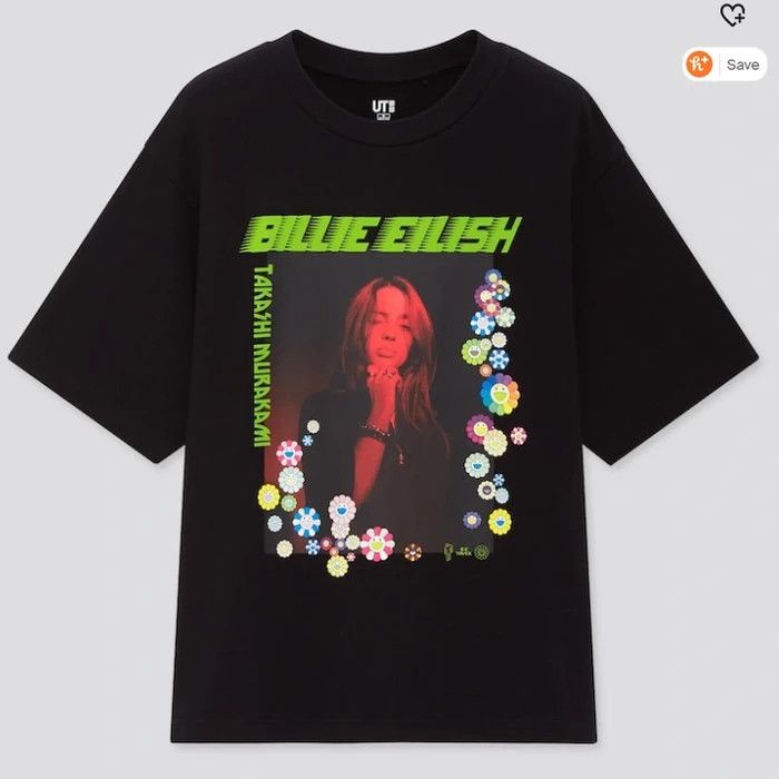 Billie Eilish Small Women's BILLIE EILISH TAKASHI MURAKAMI BLACK T-SHIRT Size S / US 4 / IT 40 - 1 Thumbnail