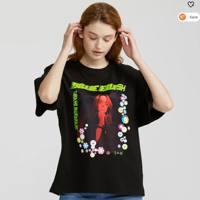 Billie Eilish Small Women's BILLIE EILISH TAKASHI MURAKAMI BLACK T-SHIRT Size S / US 4 / IT 40 - 3 Thumbnail
