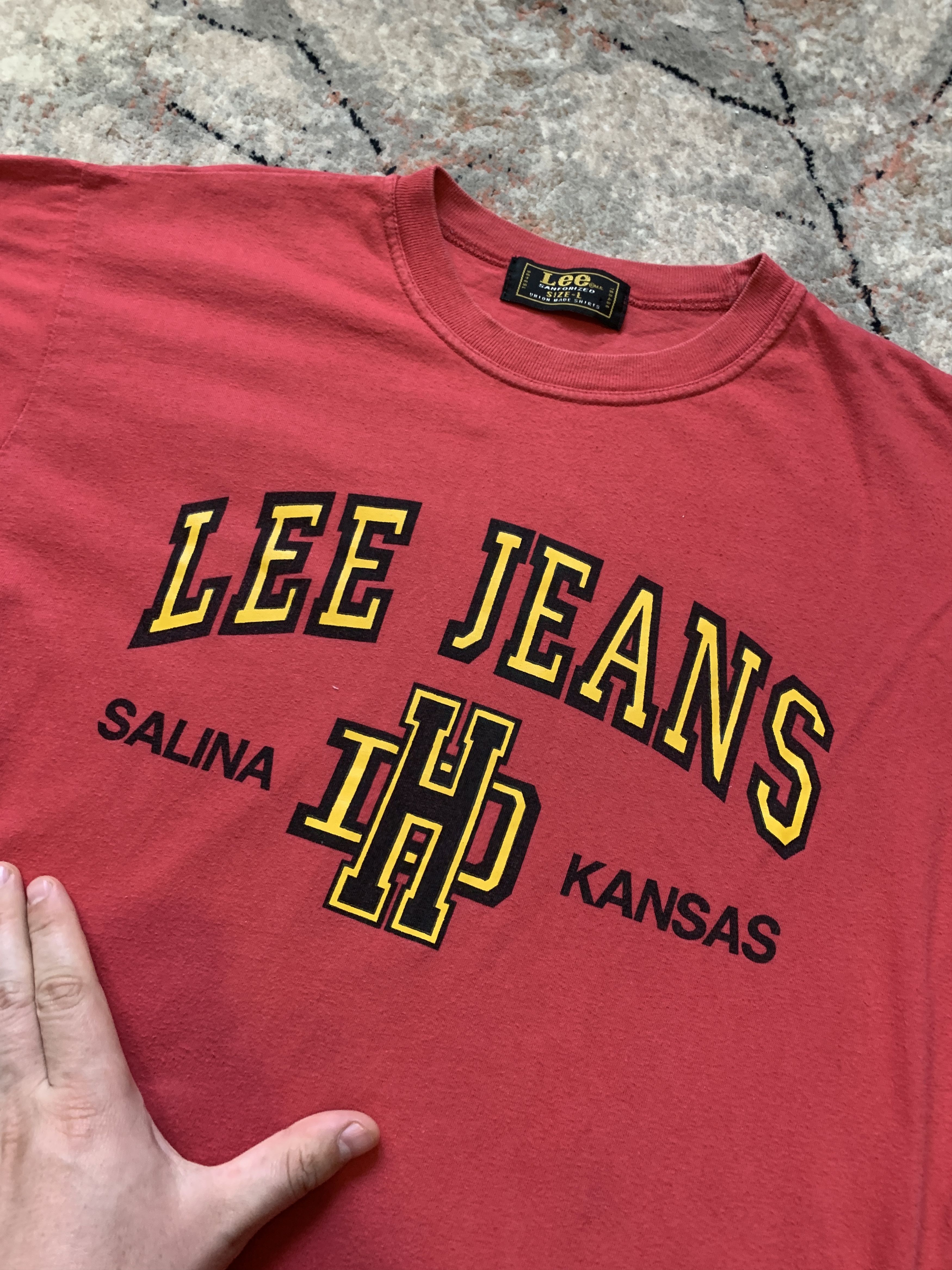 Lee Lee Jeans Salina Kansas Vintage Tee Size US L / EU 52-54 / 3 - 3 Thumbnail