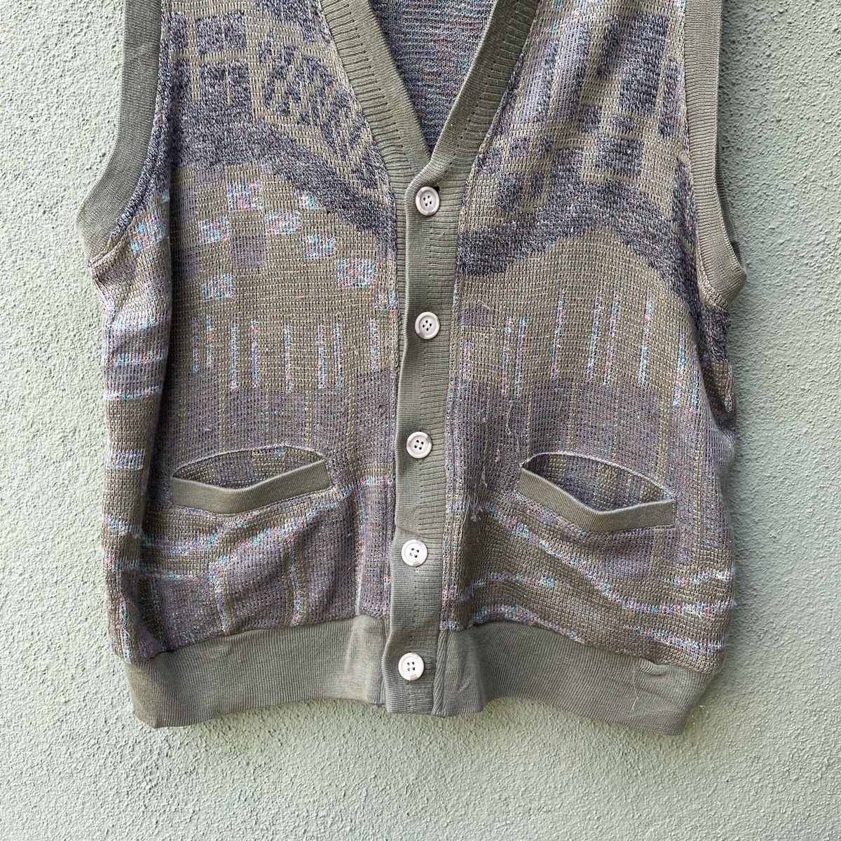 Japanese Brand Vintage FULL MARK Sleeveless Cardigan Knitwear Size US M / EU 48-50 / 2 - 4 Thumbnail