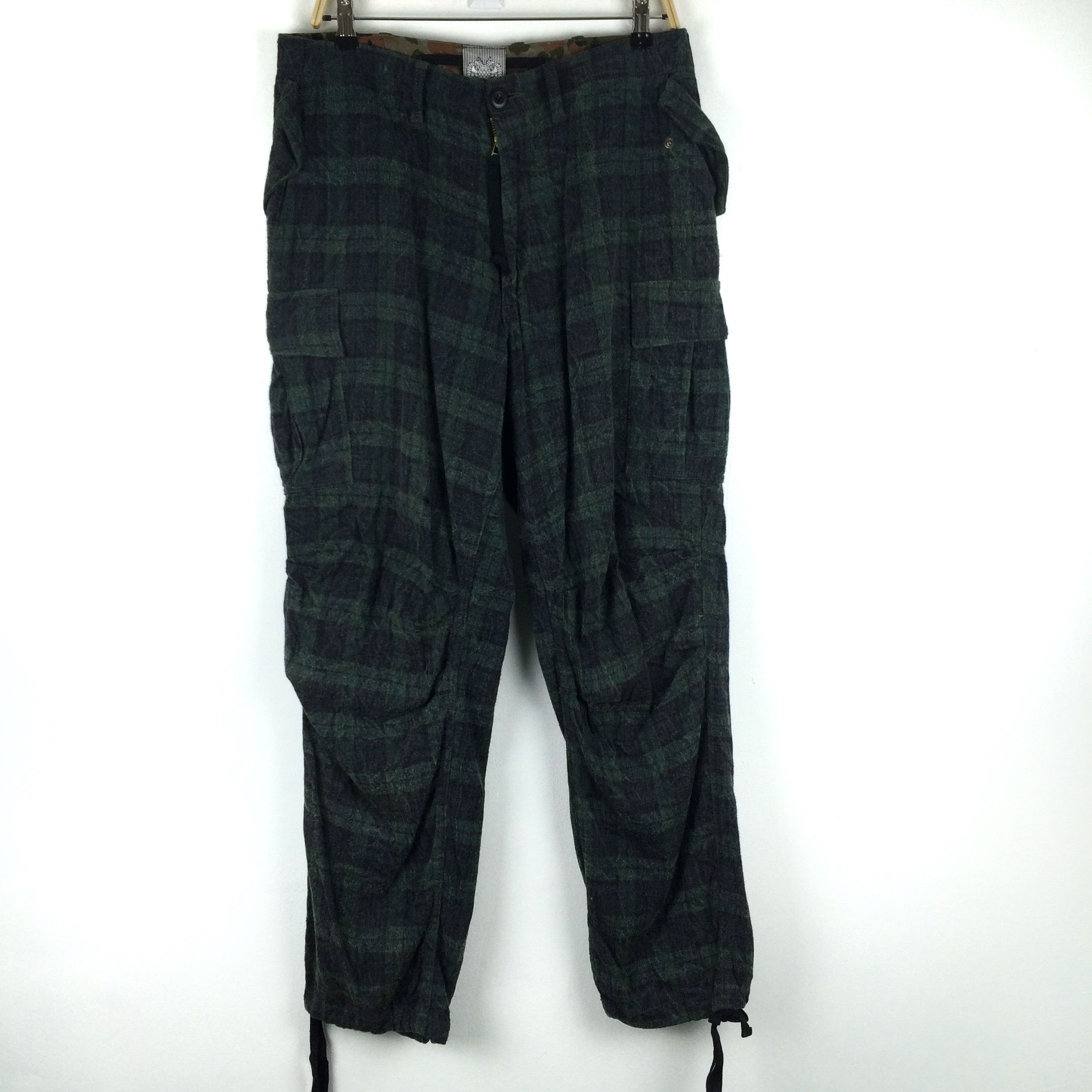 Dream And Destroy × Japanese Brand × Seditionaries X148 JAPAN DESTROY BABYLON TARTAN TACTICAL PUNK CARGO PANTS Size US 34 / EU 50 - 2 Thumbnail