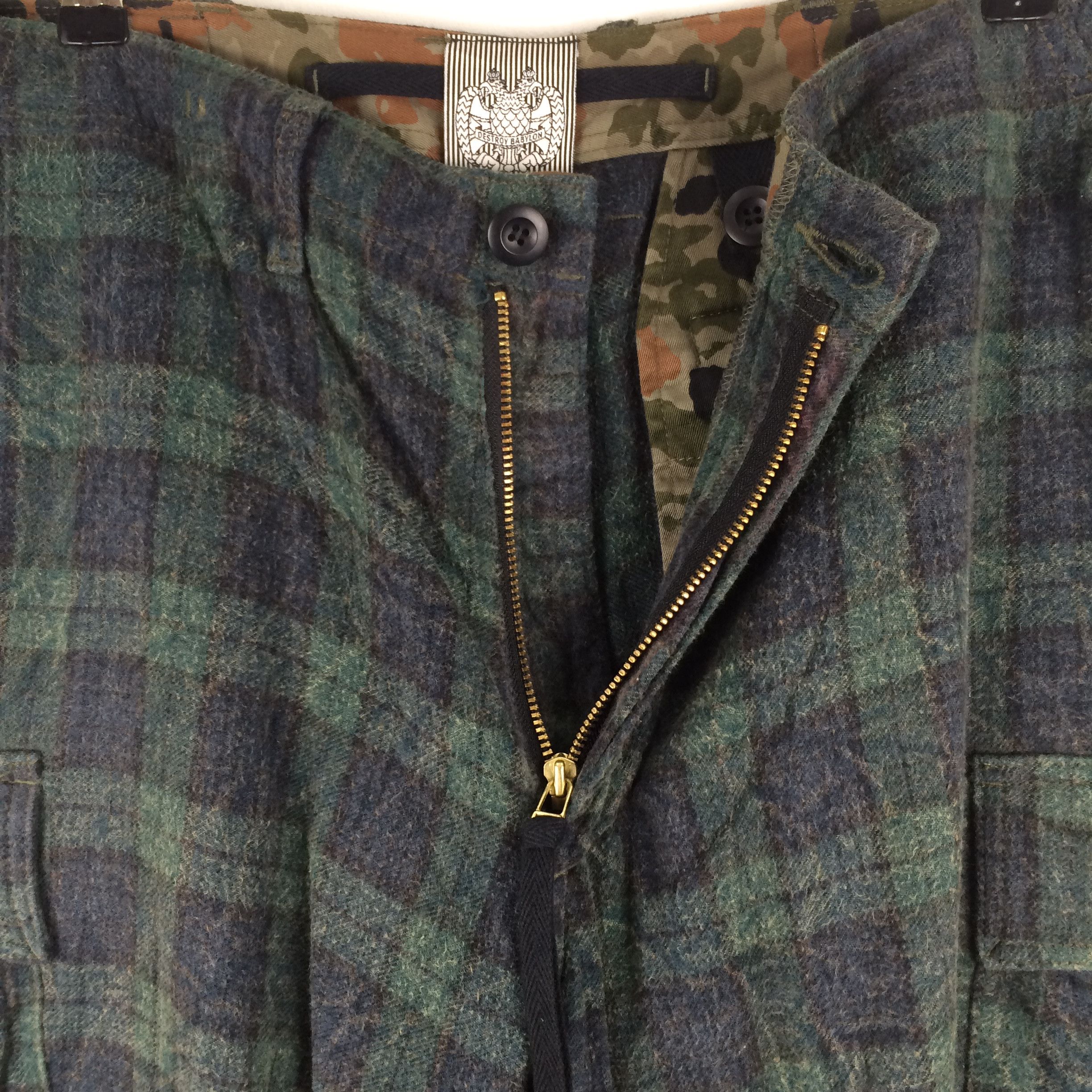 Dream And Destroy × Japanese Brand × Seditionaries X148 JAPAN DESTROY BABYLON TARTAN TACTICAL PUNK CARGO PANTS Size US 34 / EU 50 - 9 Thumbnail