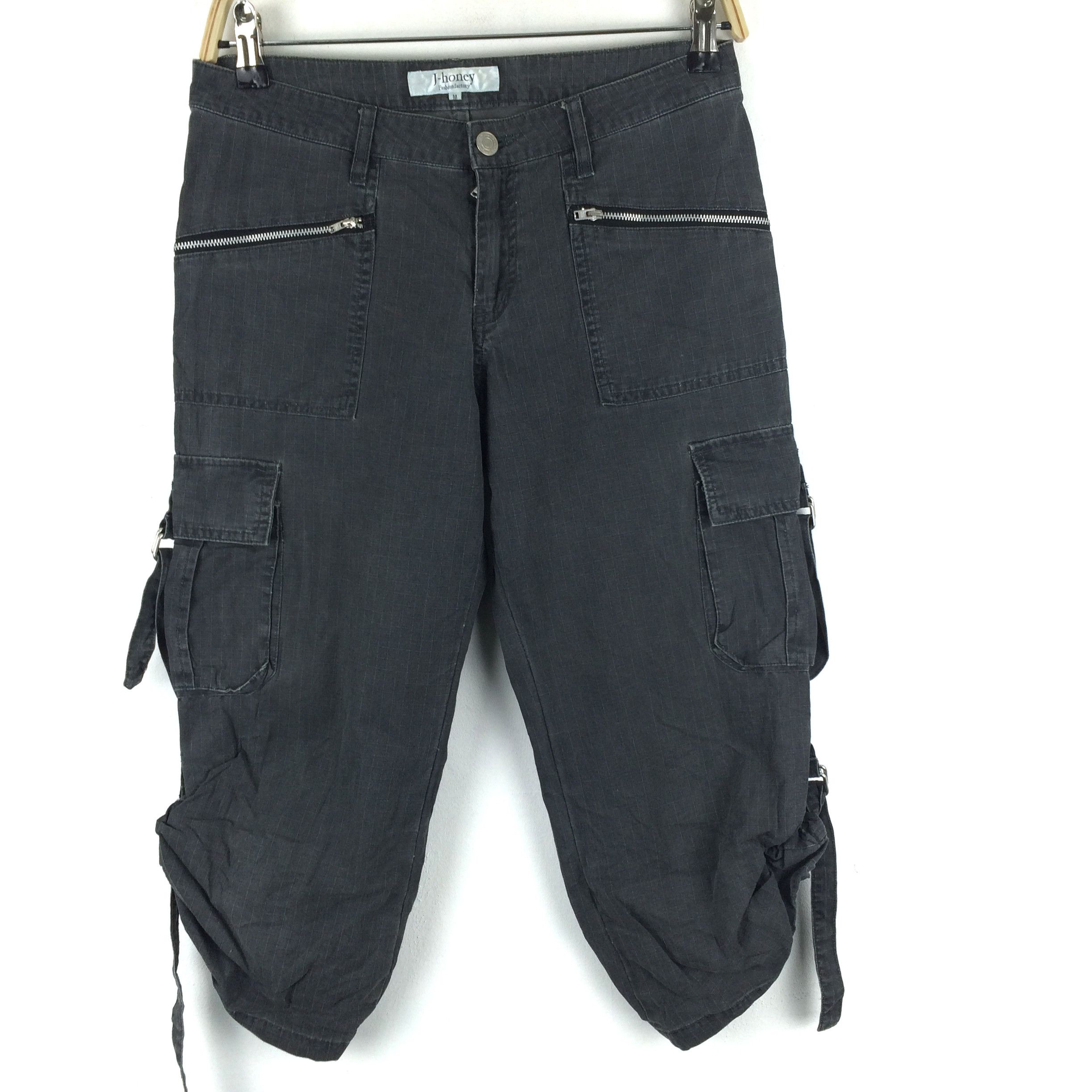 Japanese Brand × Seditionaries x152 japan j-honey ripstop zipper cargo cropped pants Size 30" / US 8 / IT 44 - 1 Thumbnail