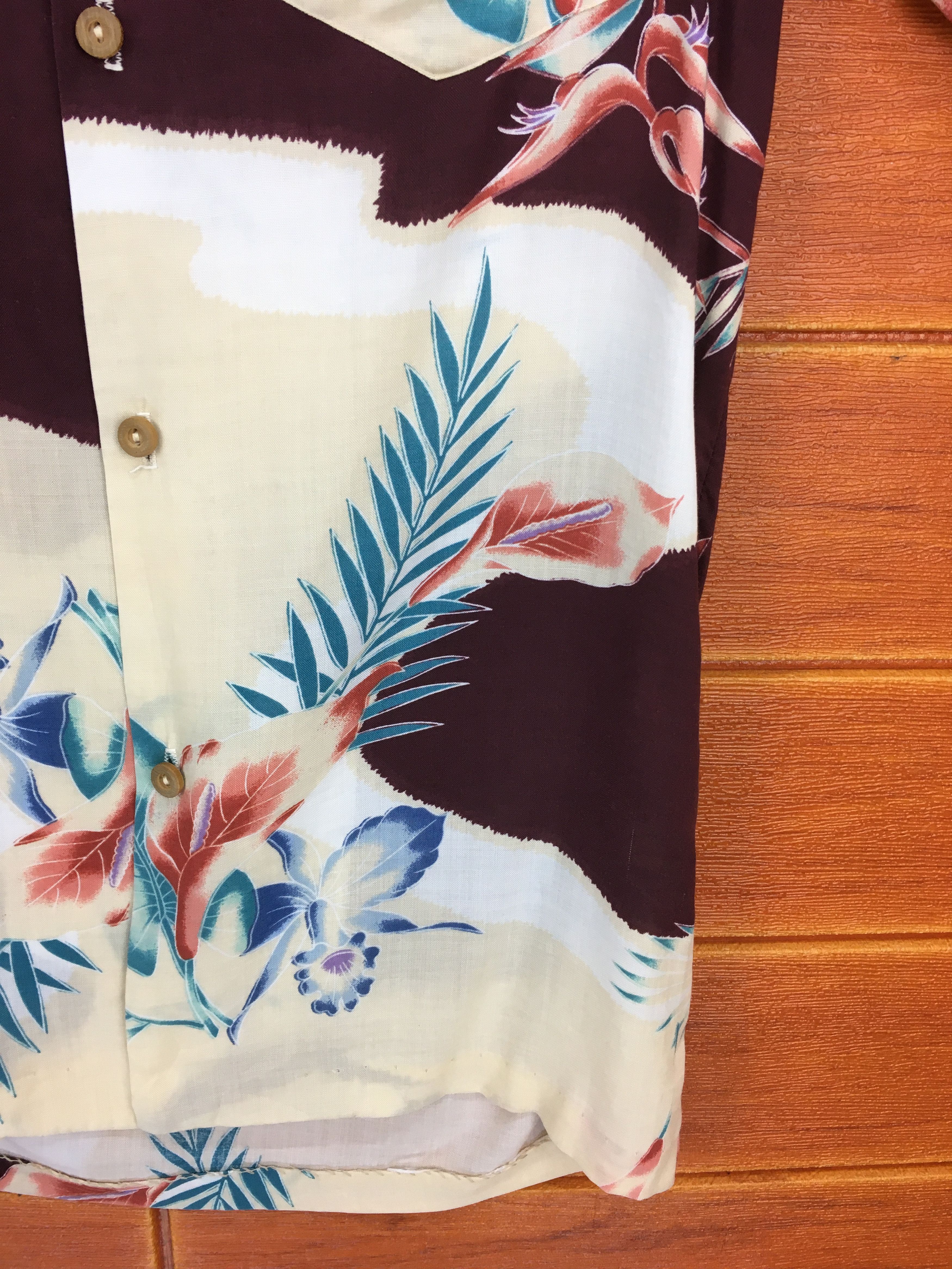 Vintage Big Flowers Hawaiian Shirt / Aloha Wear Shirt