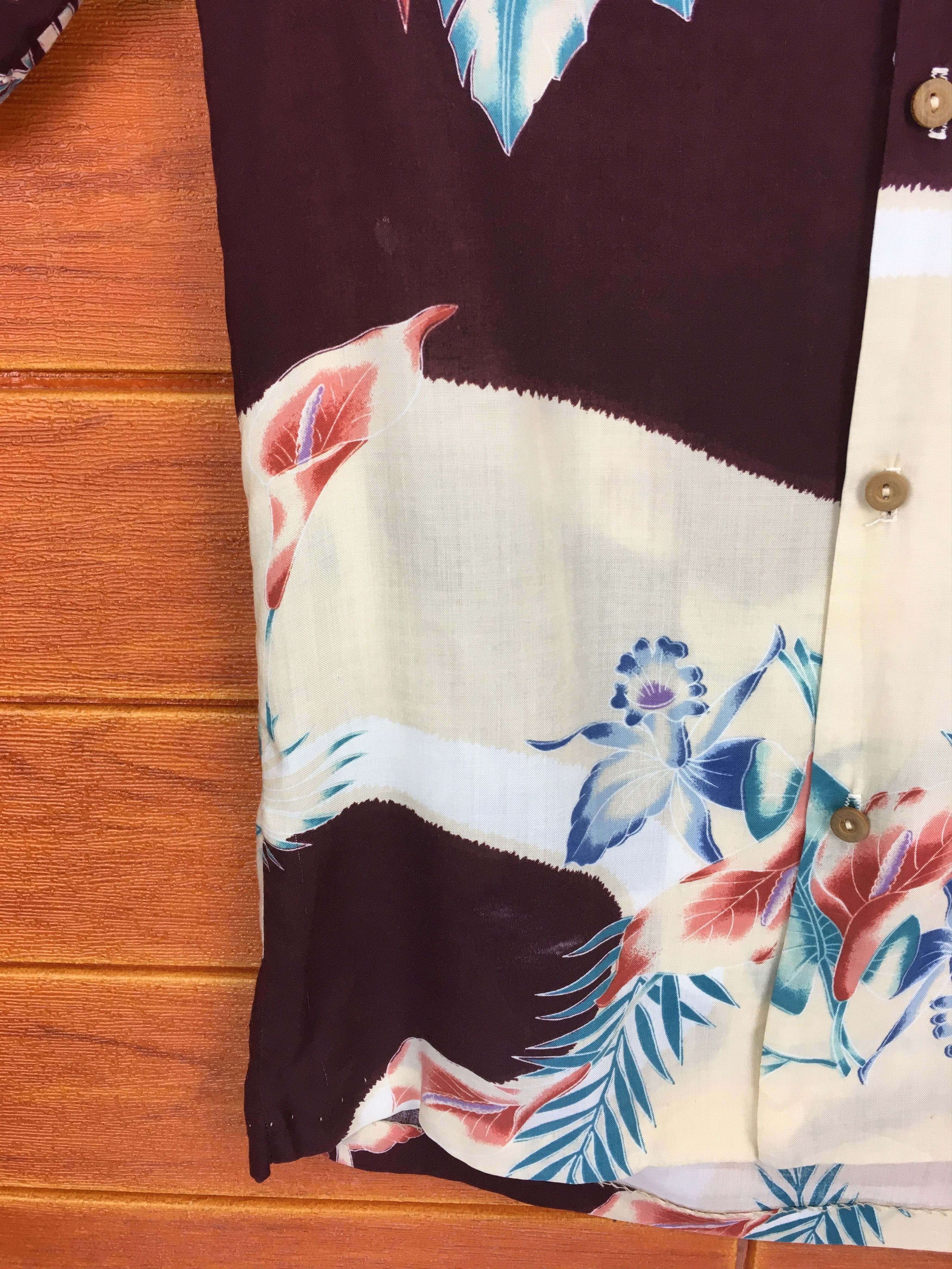 Vintage Big Flowers Hawaiian Shirt / Aloha Wear Shirt