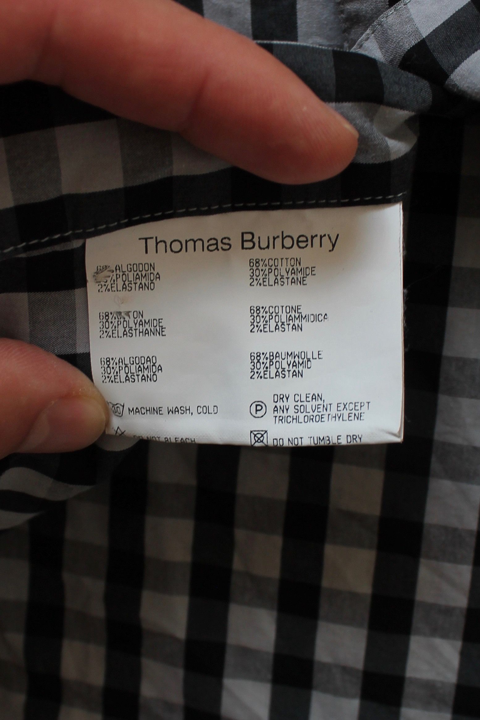 Burberry Thomas Burberry Checkered Shirt Long Sleeve Size US XL / EU 56 / 4 - 11 Thumbnail