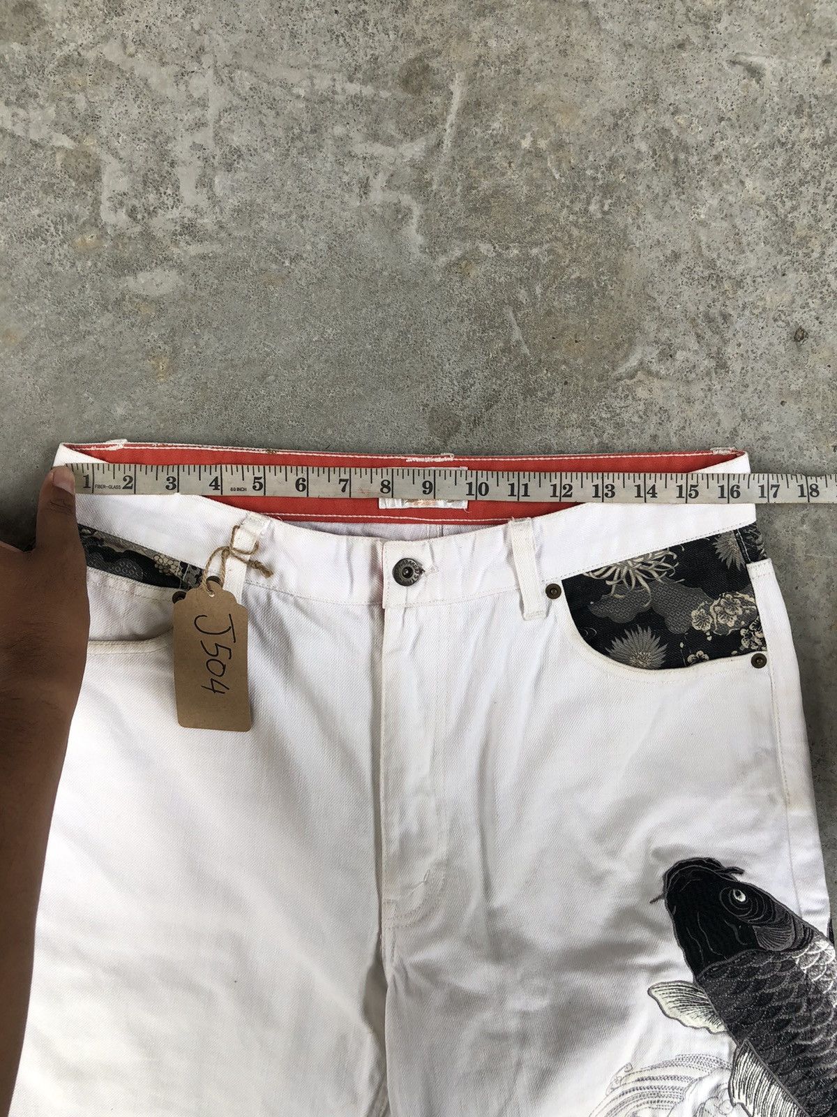 Karakuri Tamashii Karakuri Tamashi Embroidered Jeans Multipocket Size US 33 - 15 Thumbnail