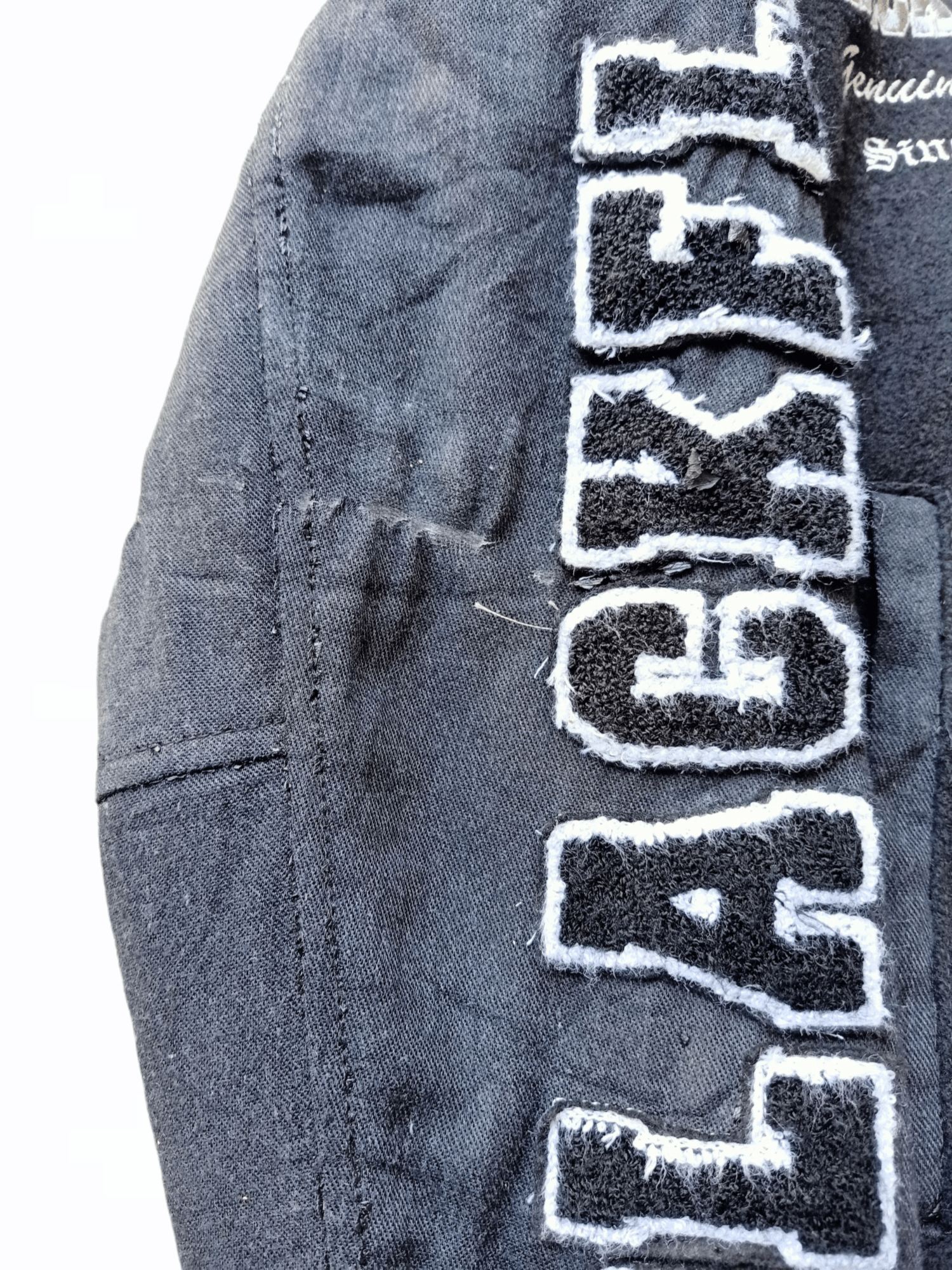 Roots × Vintage Black Flame Embroidery Varsity Jacket Size US S / EU 44-46 / 1 - 10 Thumbnail
