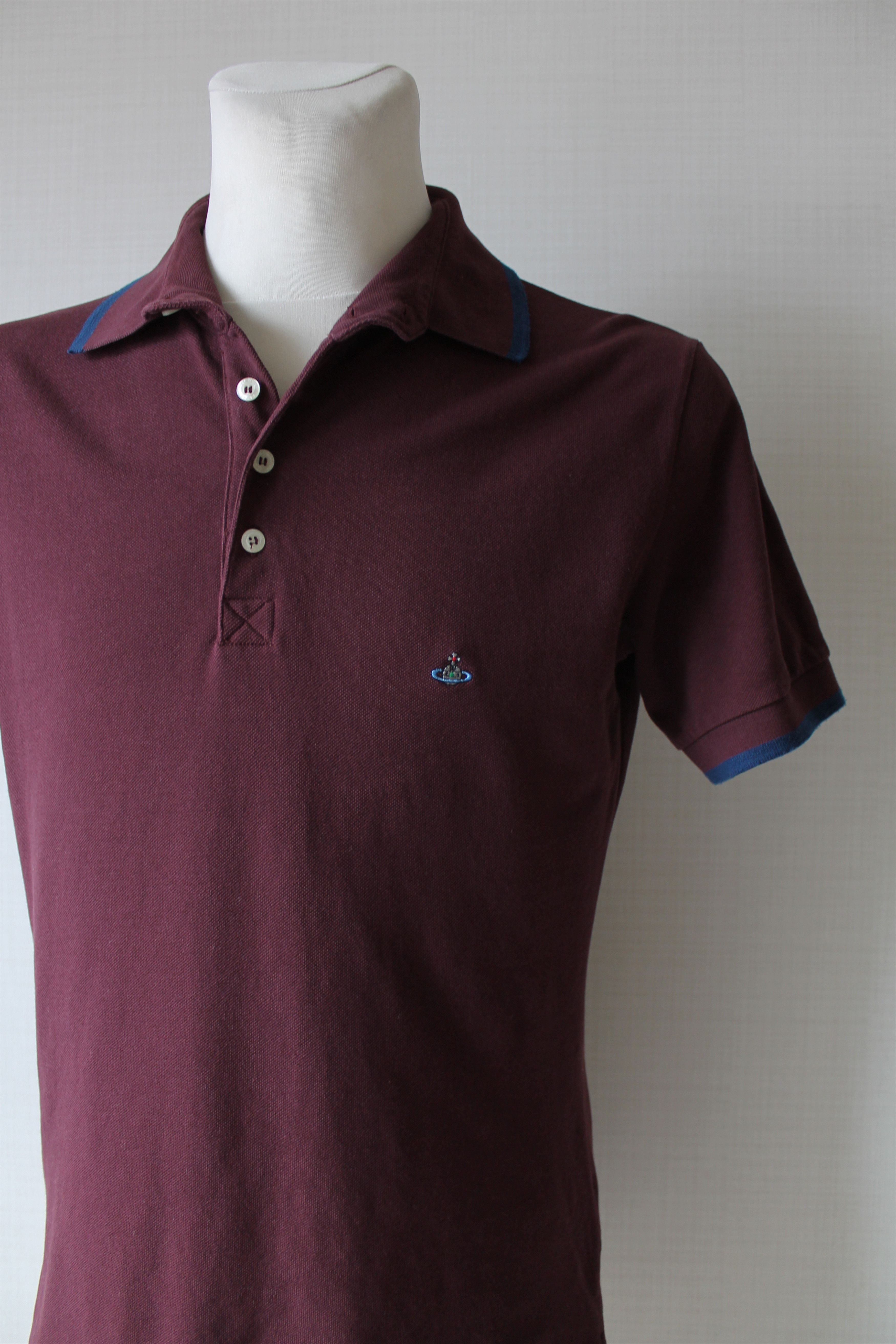 Vivienne Westwood Vivienne Westwood Vintage Polo Shirt Burgundy Size US L / EU 52-54 / 3 - 3 Thumbnail