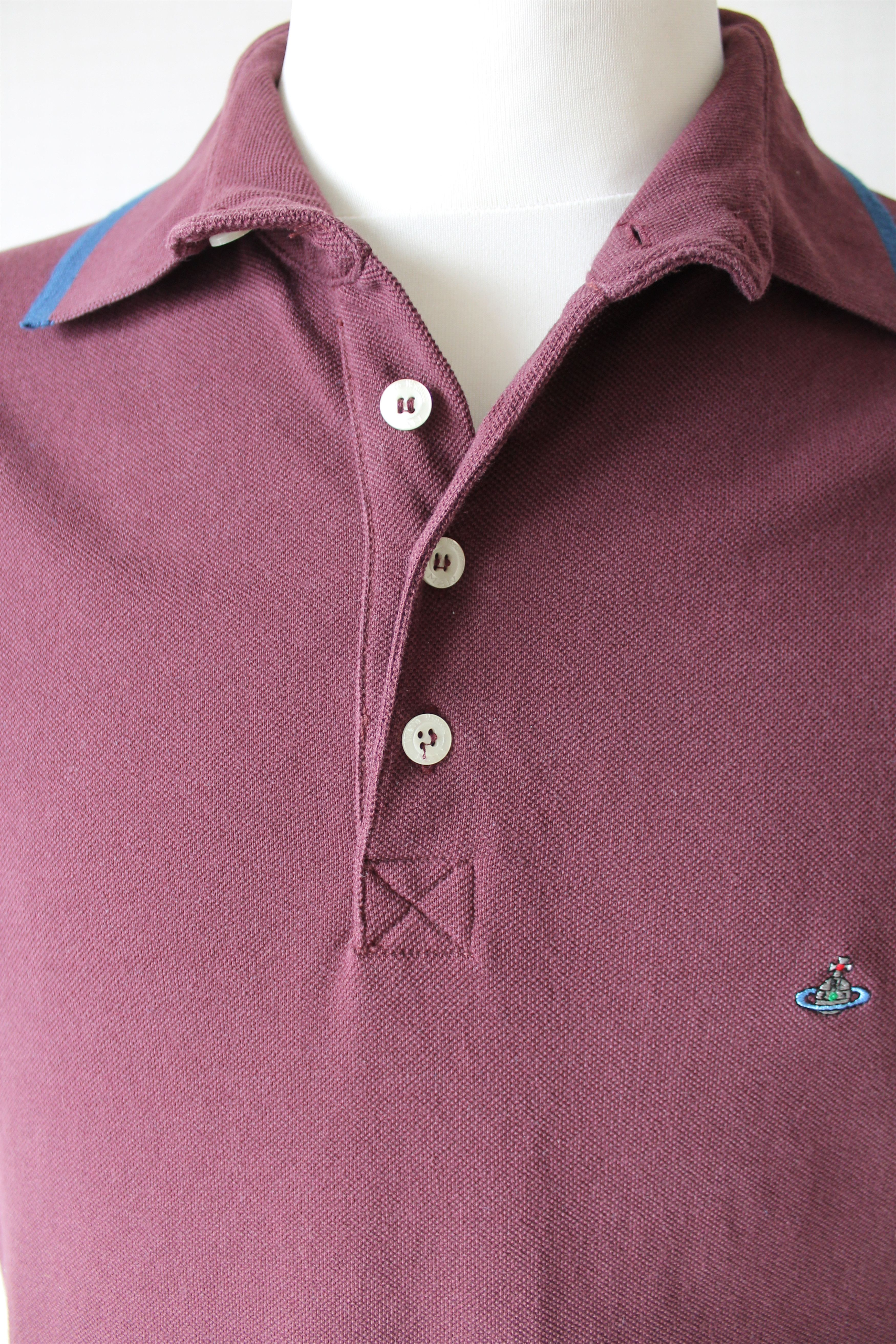 Vivienne Westwood Vivienne Westwood Vintage Polo Shirt Burgundy Size US L / EU 52-54 / 3 - 4 Thumbnail