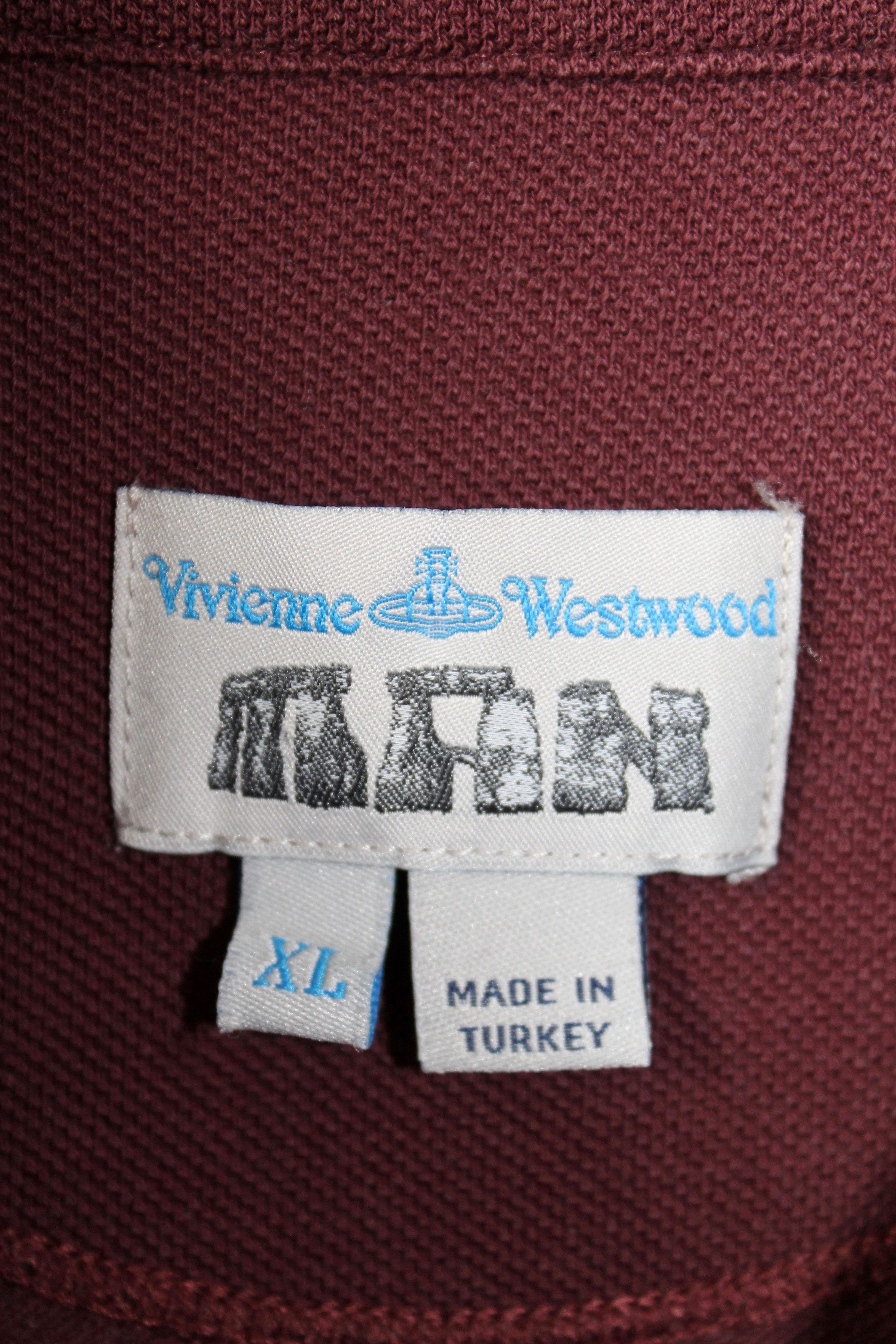 Vivienne Westwood Vivienne Westwood Vintage Polo Shirt Burgundy Size US L / EU 52-54 / 3 - 7 Thumbnail