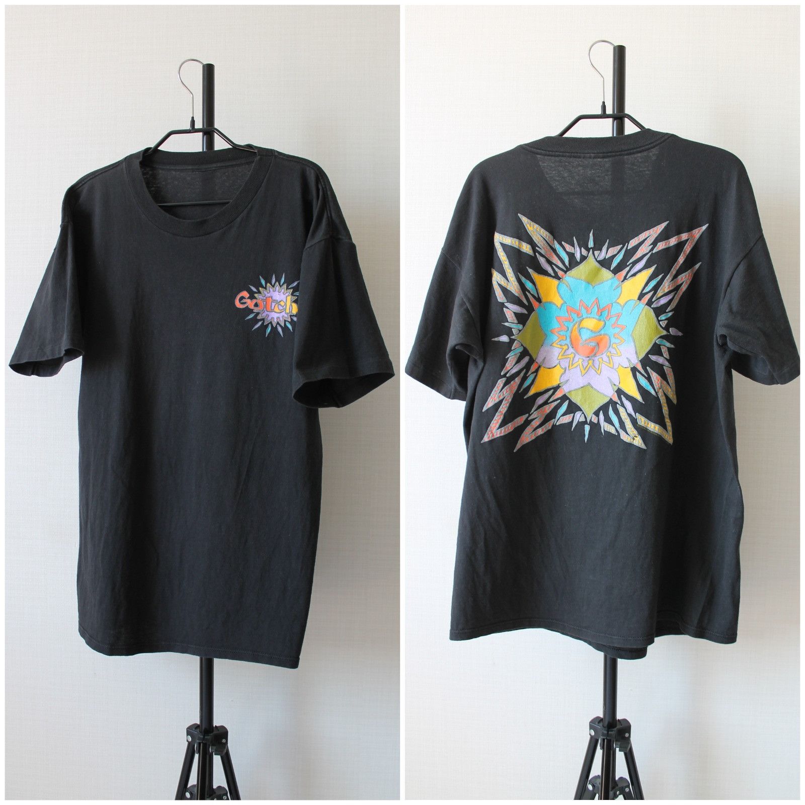 Vintage 1992 Gotcha International Vintage T shirt Sunfaded black Size US L / EU 52-54 / 3 - 1 Thumbnail