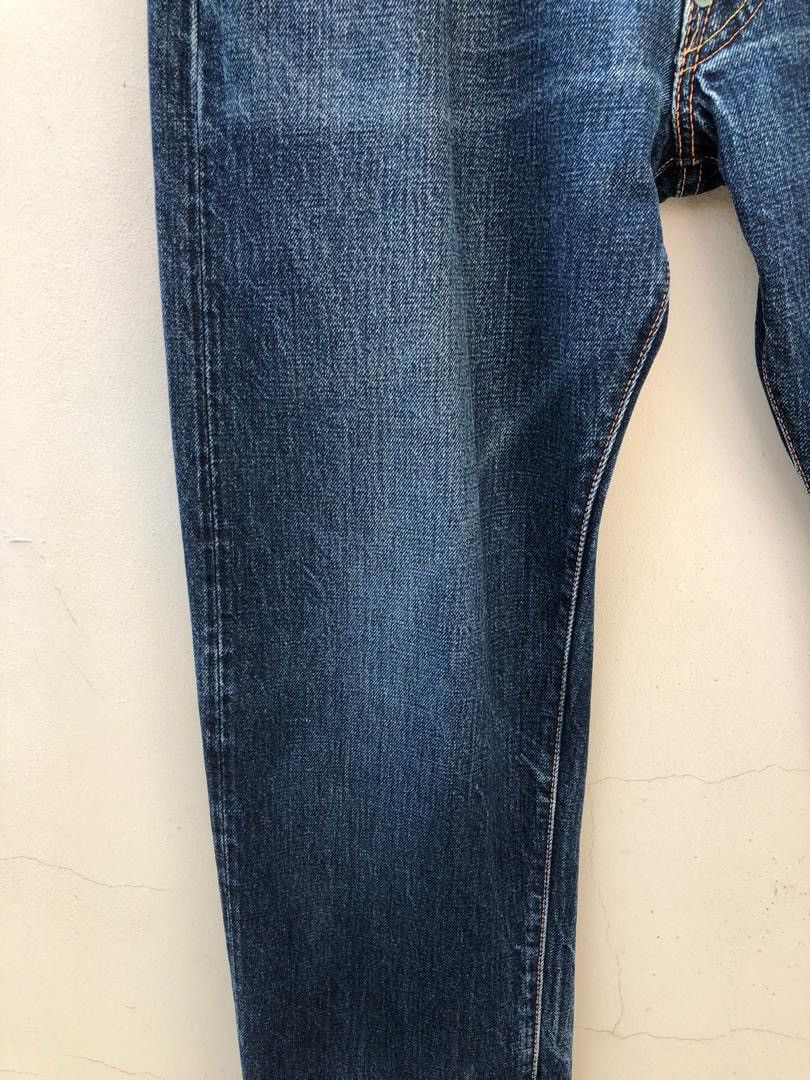 Evisu × Vintage Vintage Evisu Flame Painter Cinch Back Selvedge Denim Jeans Size US 32 / EU 48 - 14 Thumbnail