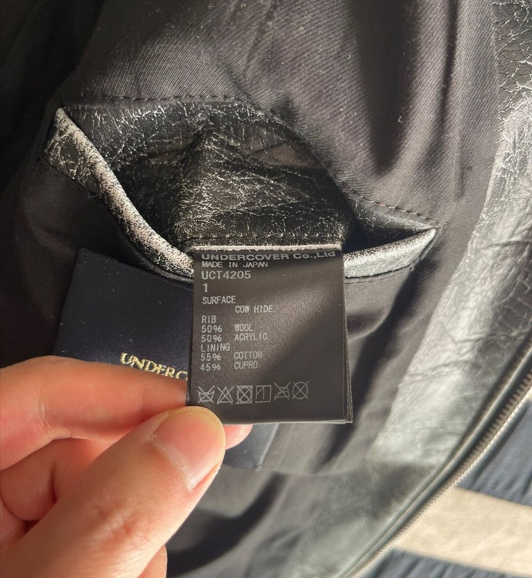 Undercover Under Cover Poplin Black Leather Jacket Size US S / EU 44-46 / 1 - 4 Thumbnail