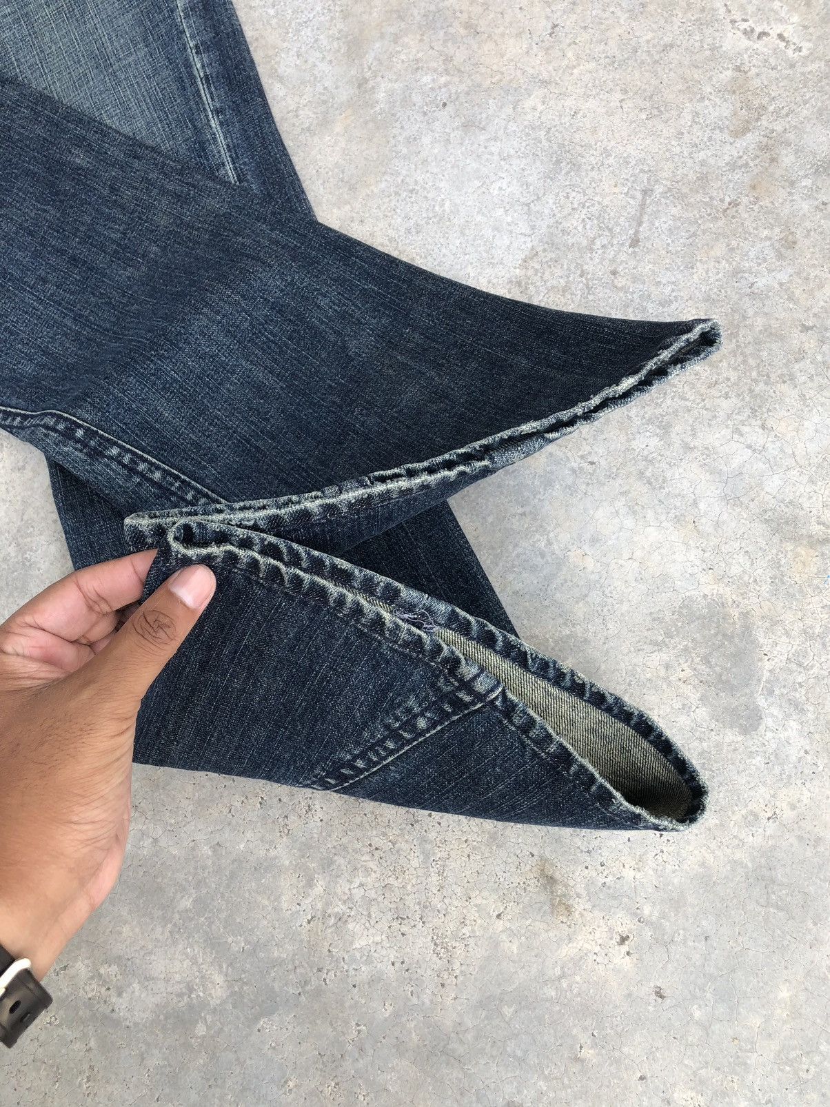 If Six Was Nine Y2k Rush hour Flared Jeans Distressed Size US 33 - 13 Thumbnail