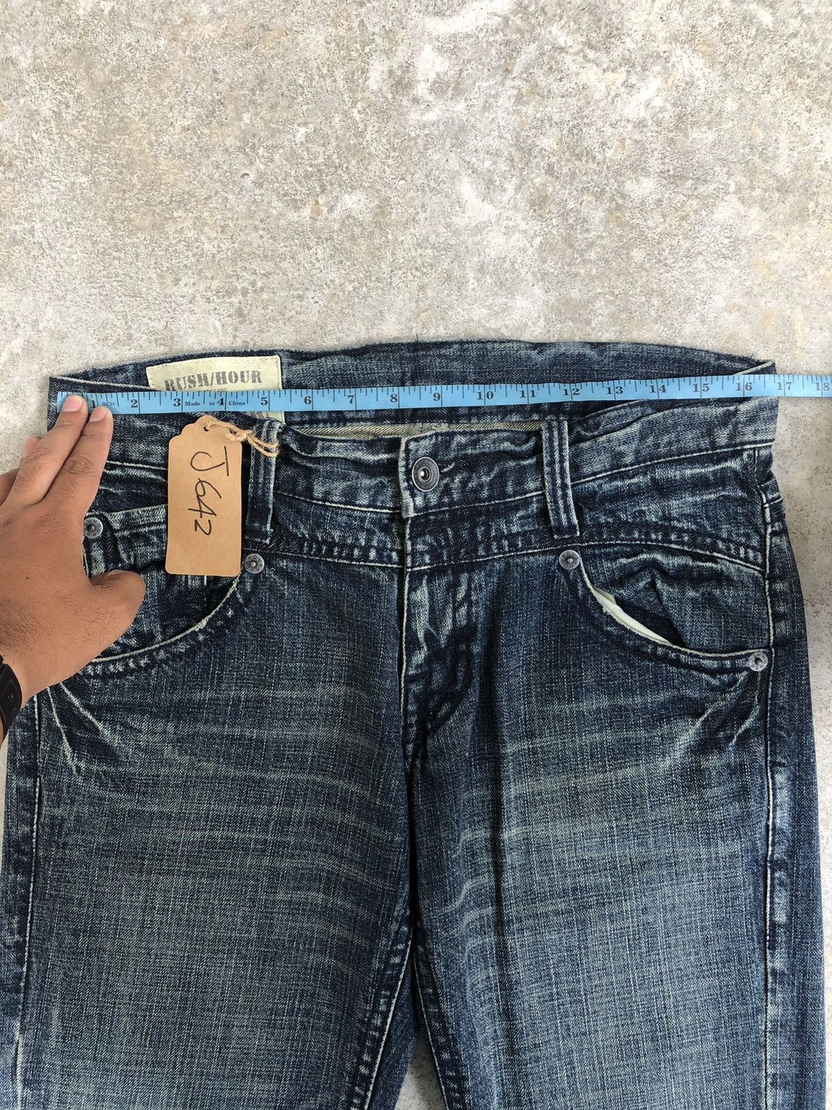 If Six Was Nine Y2k Rush hour Flared Jeans Distressed Size US 33 - 15 Thumbnail