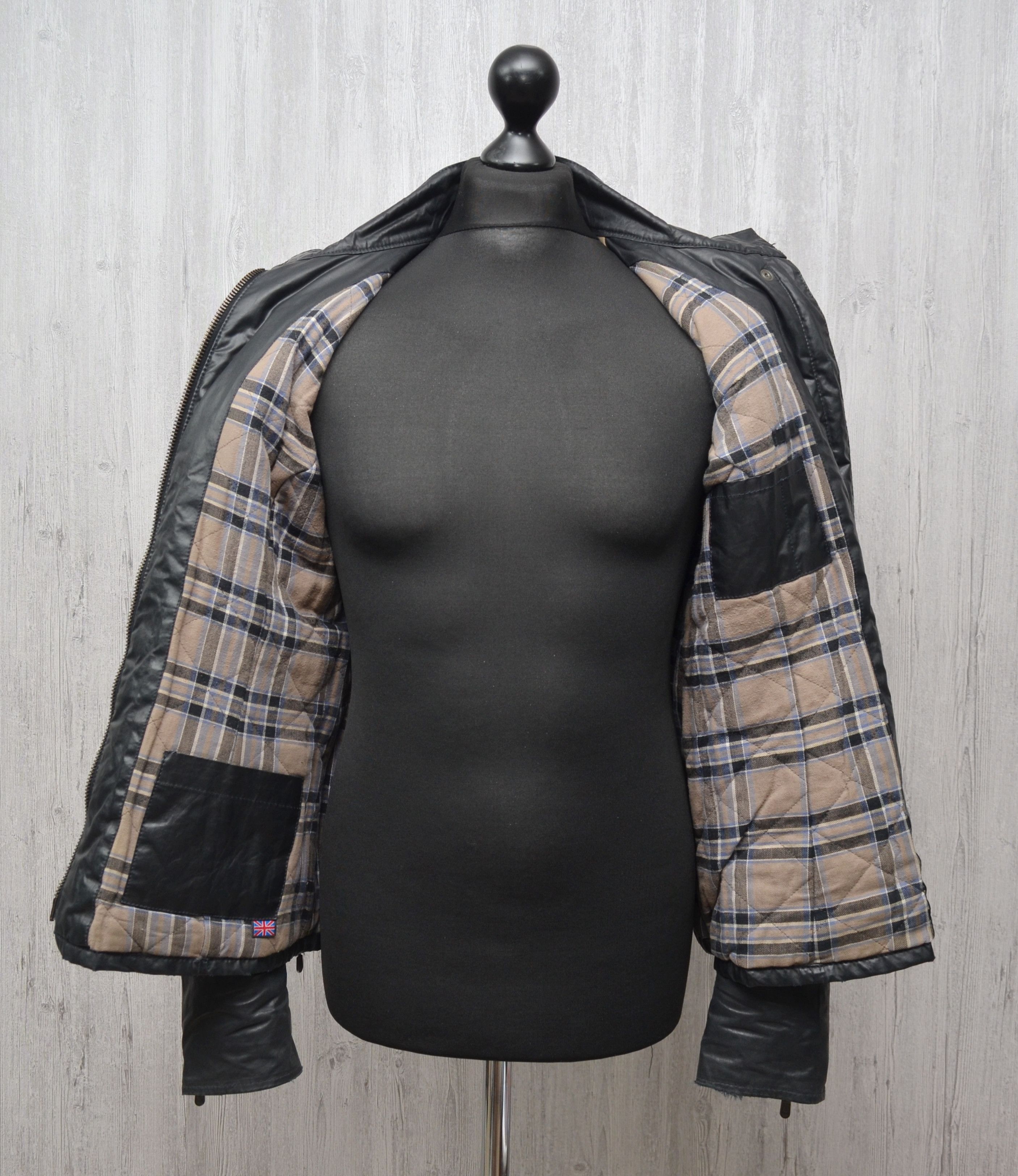 Belstaff Belstaff Womens Black Belted Cotton Polyurethane Jacket Size L / US 10 / IT 46 - 20 Thumbnail
