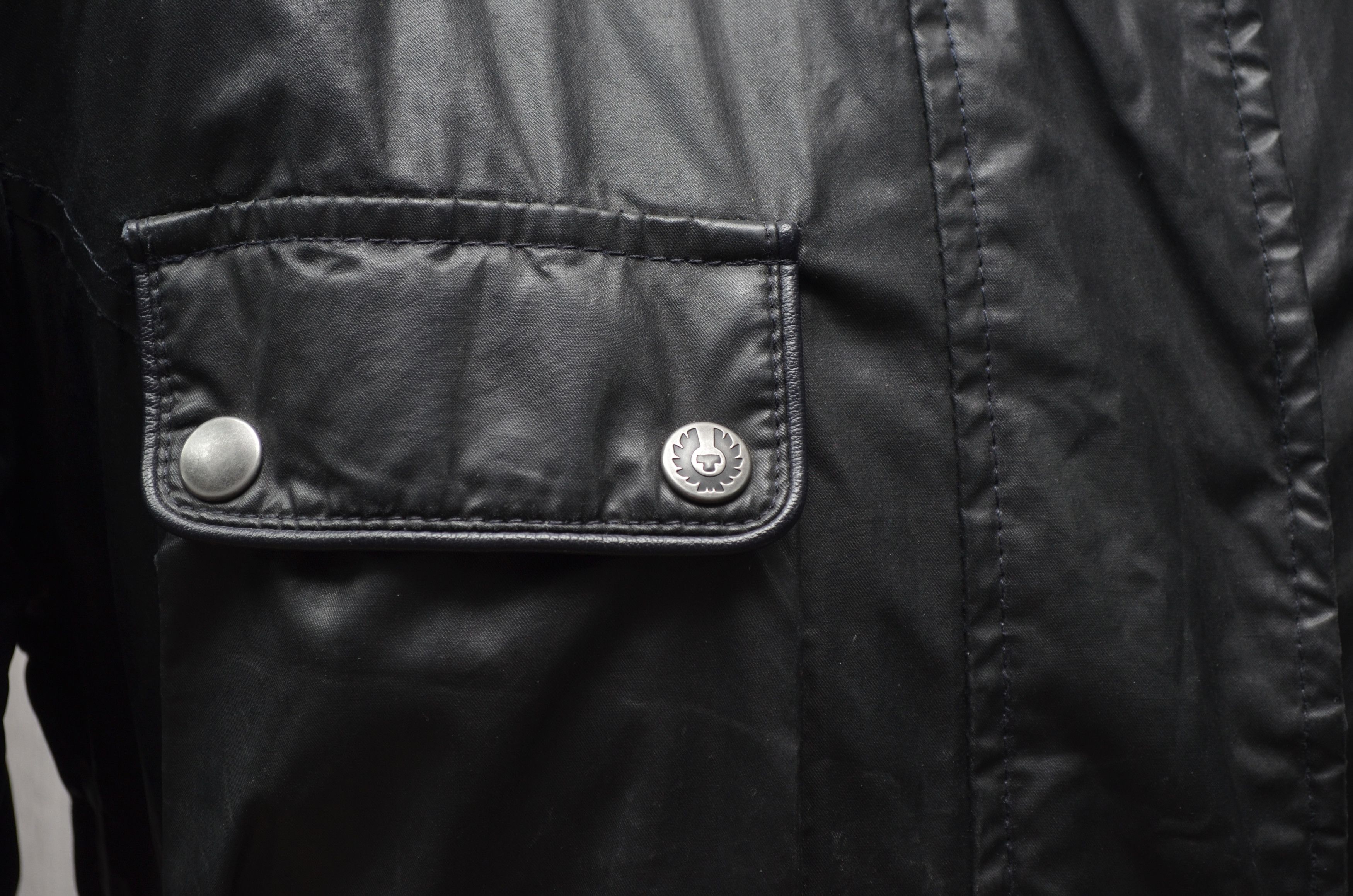 Belstaff Belstaff Womens Black Belted Cotton Polyurethane Jacket Size L / US 10 / IT 46 - 18 Thumbnail