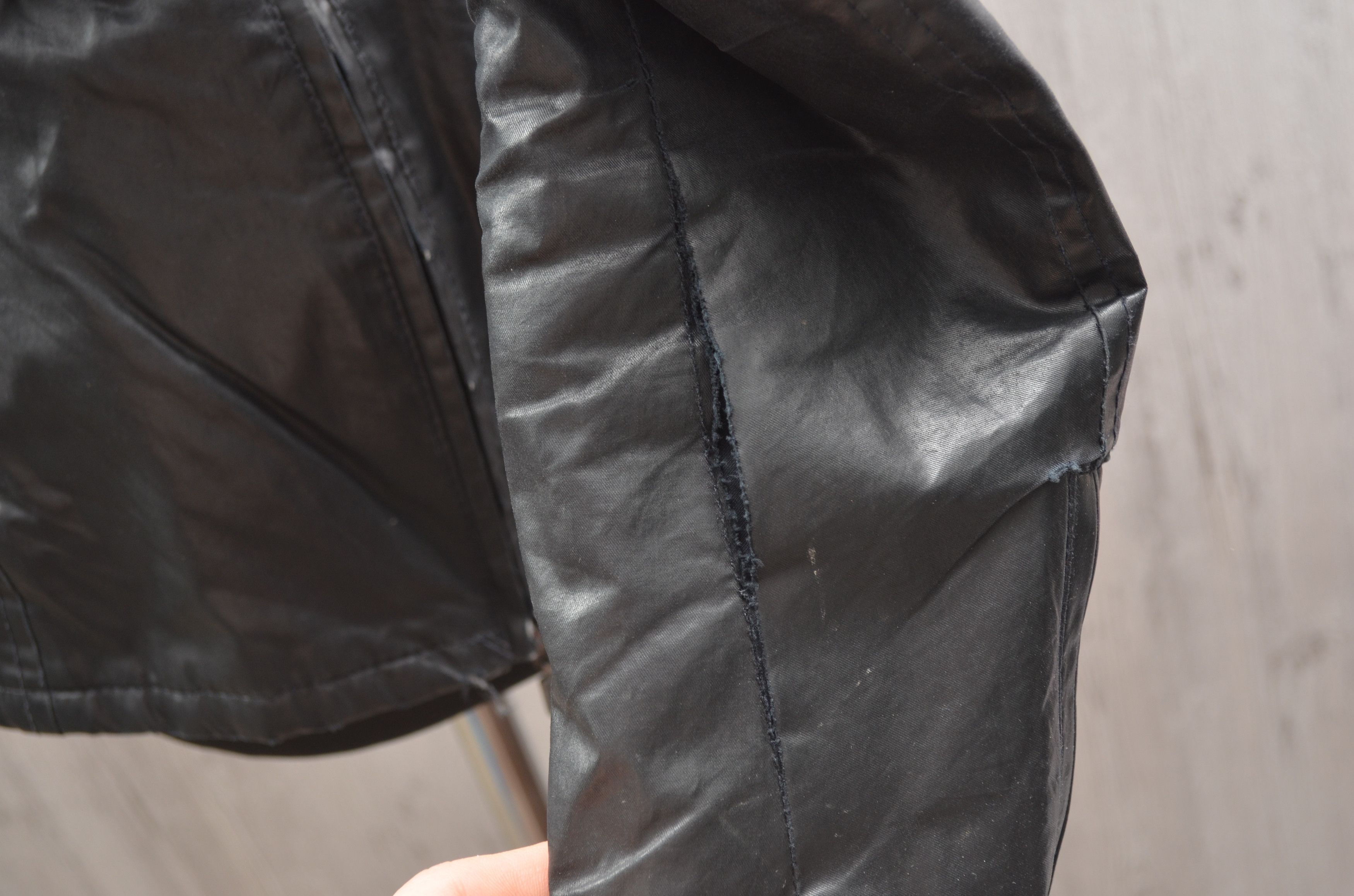 Belstaff Belstaff Womens Black Belted Cotton Polyurethane Jacket Size L / US 10 / IT 46 - 13 Thumbnail