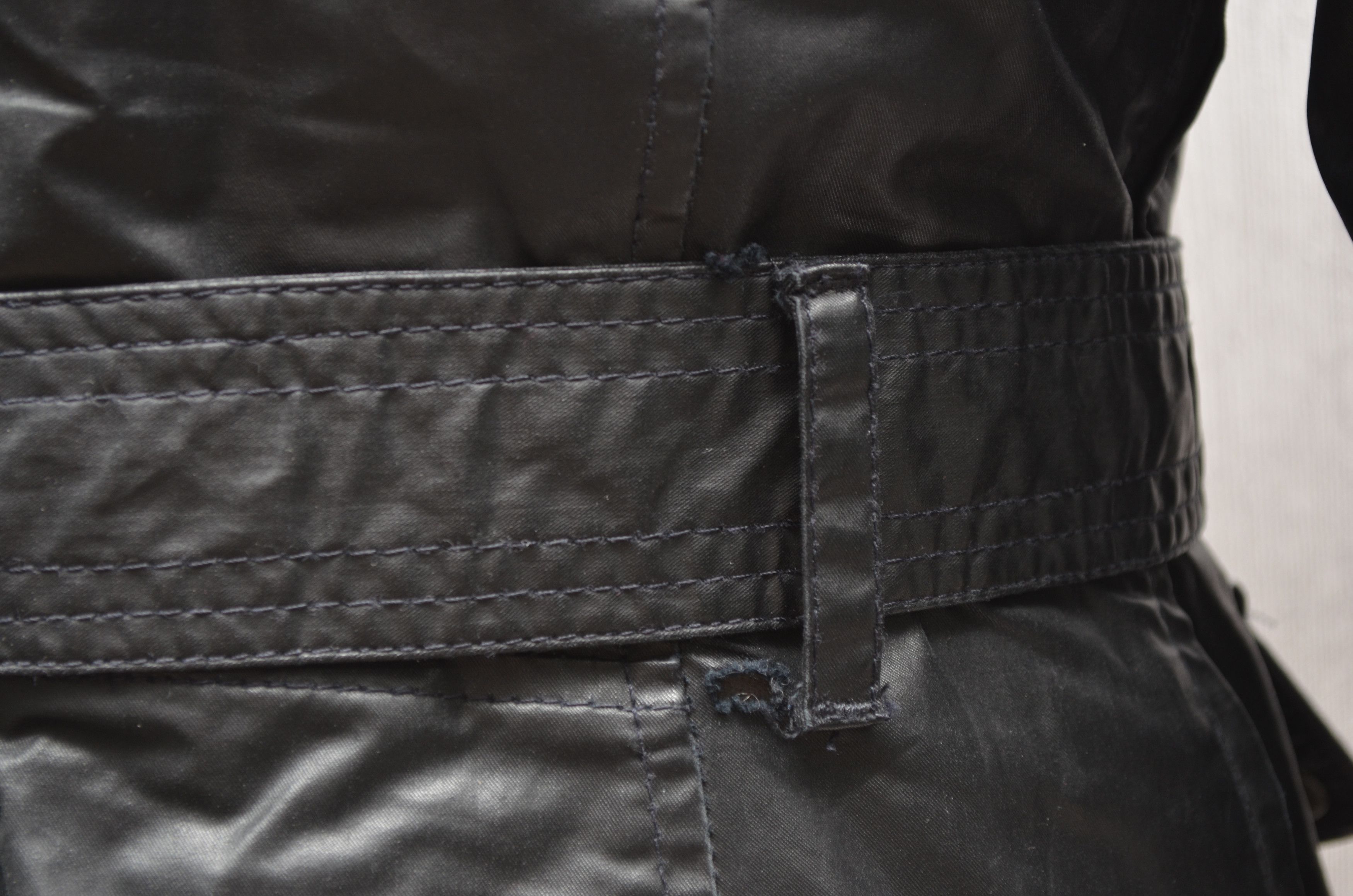 Belstaff Belstaff Womens Black Belted Cotton Polyurethane Jacket Size L / US 10 / IT 46 - 11 Thumbnail