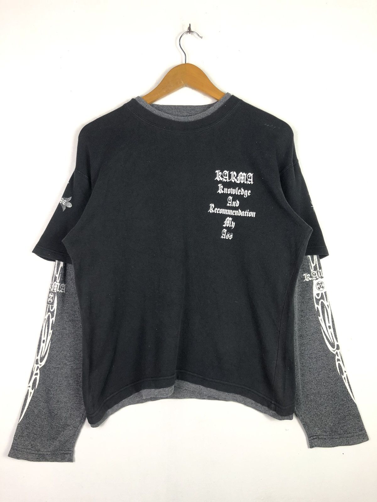 Japanese Brand Vintage Karma Mantra Sweatshirt Size US M / EU 48-50 / 2 - 2 Thumbnail
