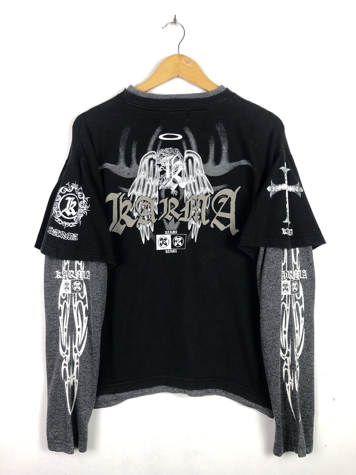 Japanese Brand Vintage Karma Mantra Sweatshirt Size US M / EU 48-50 / 2 - 1 Thumbnail