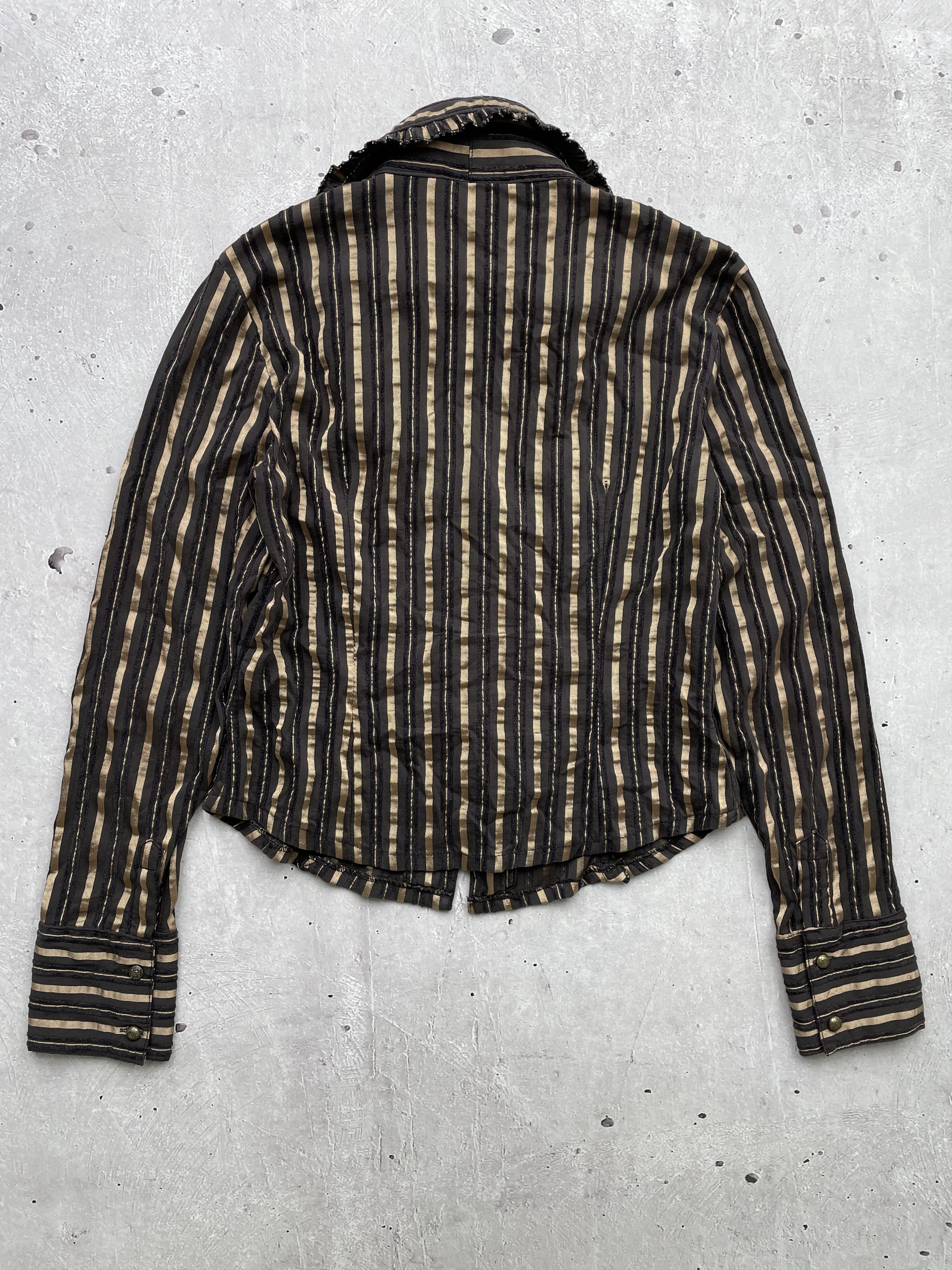 Japanese Brand Vintage Striped Blouse Size S / US 4 / IT 40 - 4 Thumbnail