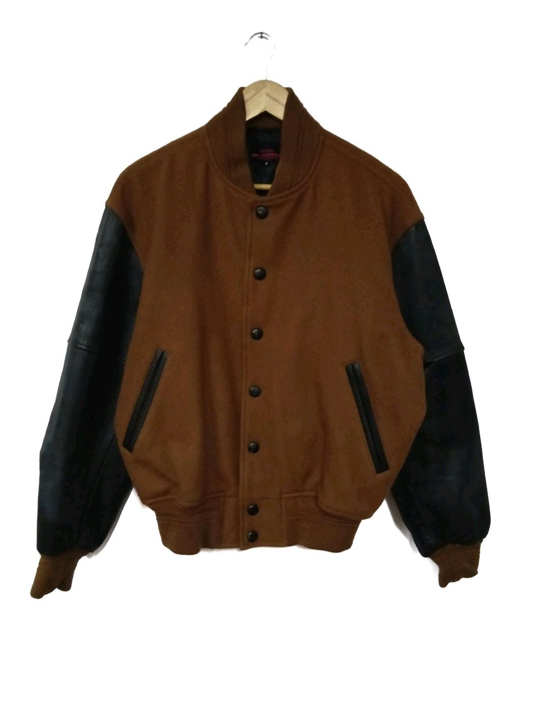 Japanese Brand MR JUNKO KOSHINO VARSITY JACKET WOOL LEATHER Size US M / EU 48-50 / 2 - 3 Thumbnail