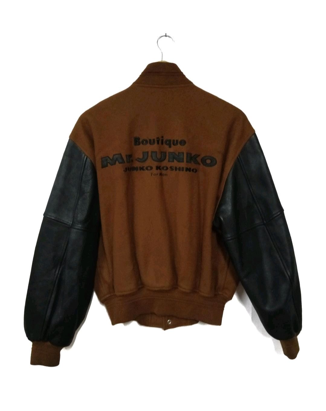 Japanese Brand MR JUNKO KOSHINO VARSITY JACKET WOOL LEATHER | Grailed