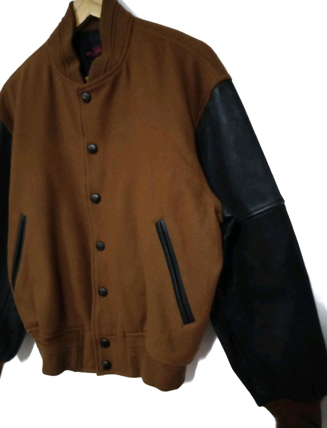 Japanese Brand MR JUNKO KOSHINO VARSITY JACKET WOOL LEATHER Size US M / EU 48-50 / 2 - 4 Thumbnail