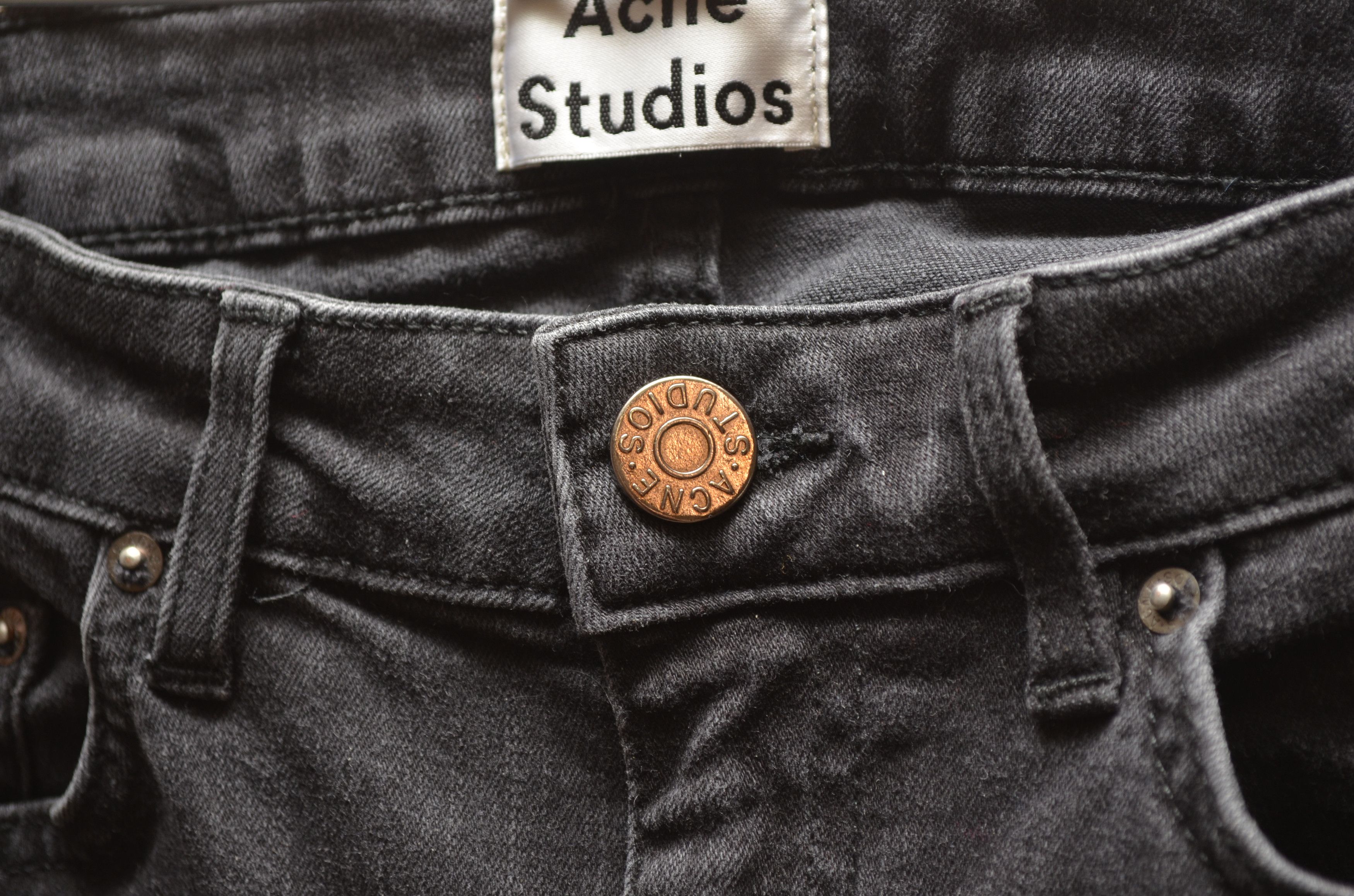 Acne Studios ACNE STUDIOS Skin 5 Pistol Black Size 29/32 Denim Jeans Size 29" - 4 Thumbnail