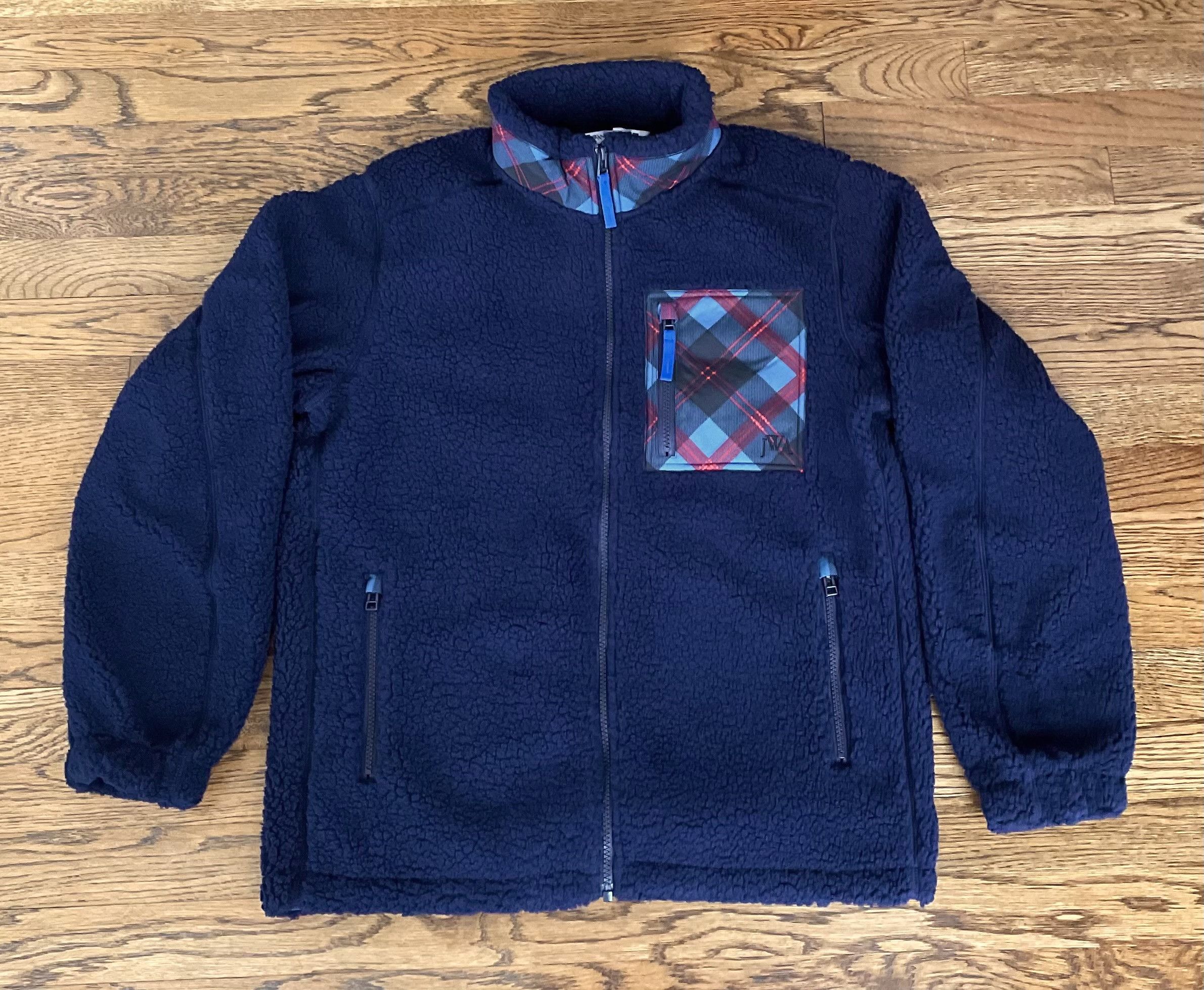JW Anderson × Uniqlo 2XL XXL Navy Blue Fleece Jacket Pile-Lined Full-Zip Coat Size US XXL / EU 58 / 5 - 8 Thumbnail