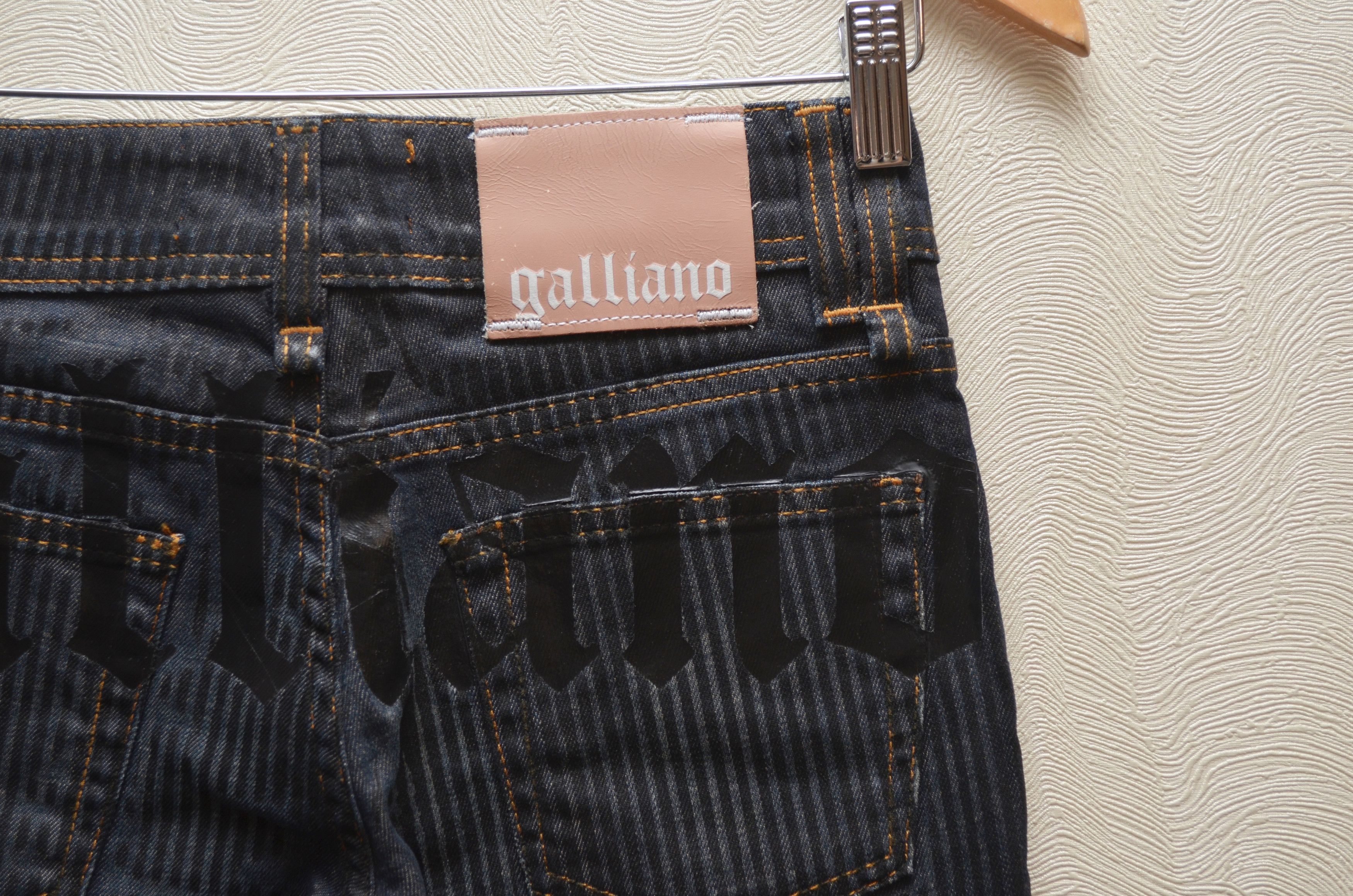 John Galliano John Galliano Striped Black Jeans Big Logo Size IT38 EU24 Size 26" / US 2 / IT 38 - 4 Thumbnail