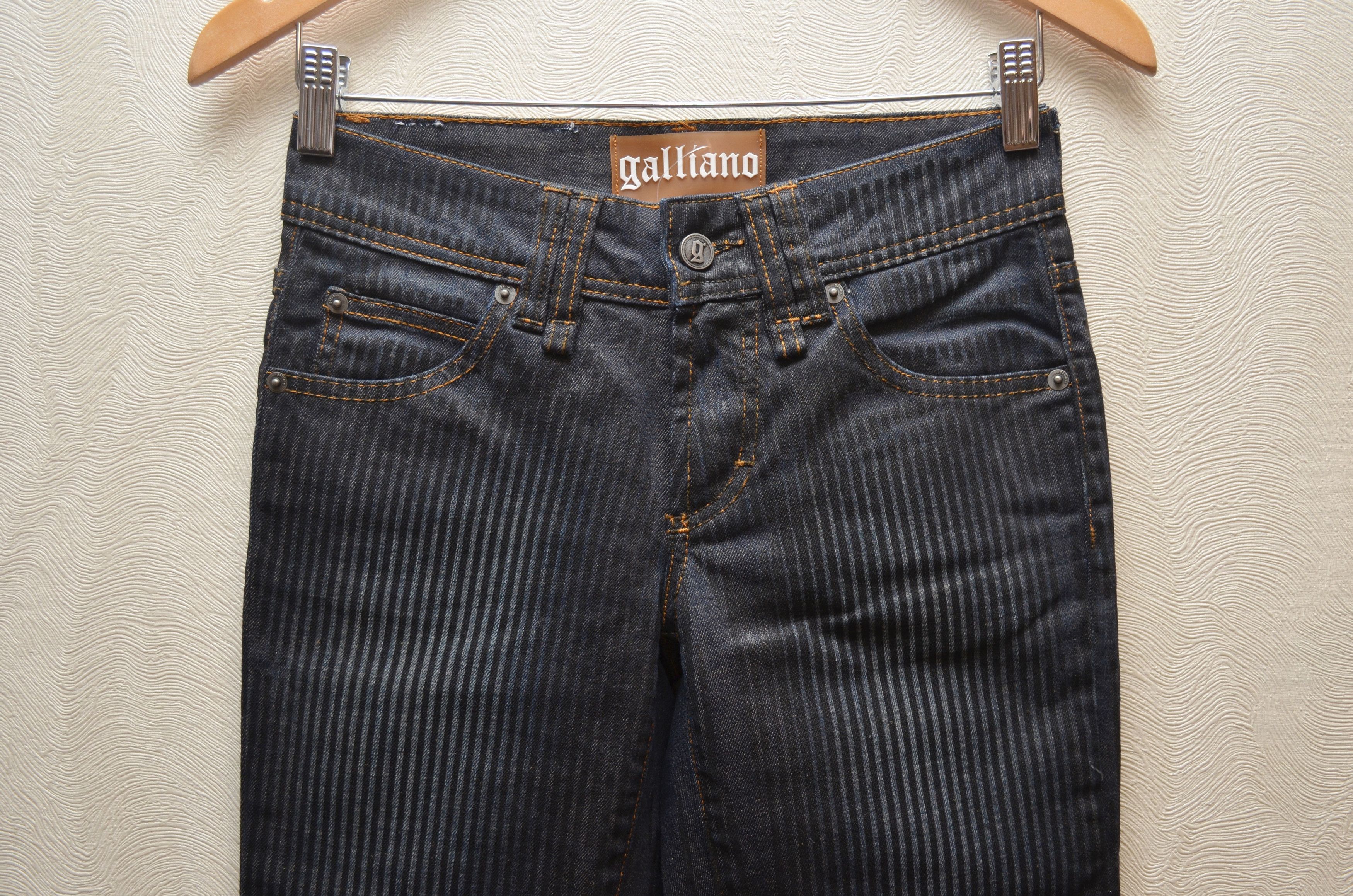 John Galliano John Galliano Striped Black Jeans Big Logo Size IT38 EU24 Size 26" / US 2 / IT 38 - 7 Thumbnail