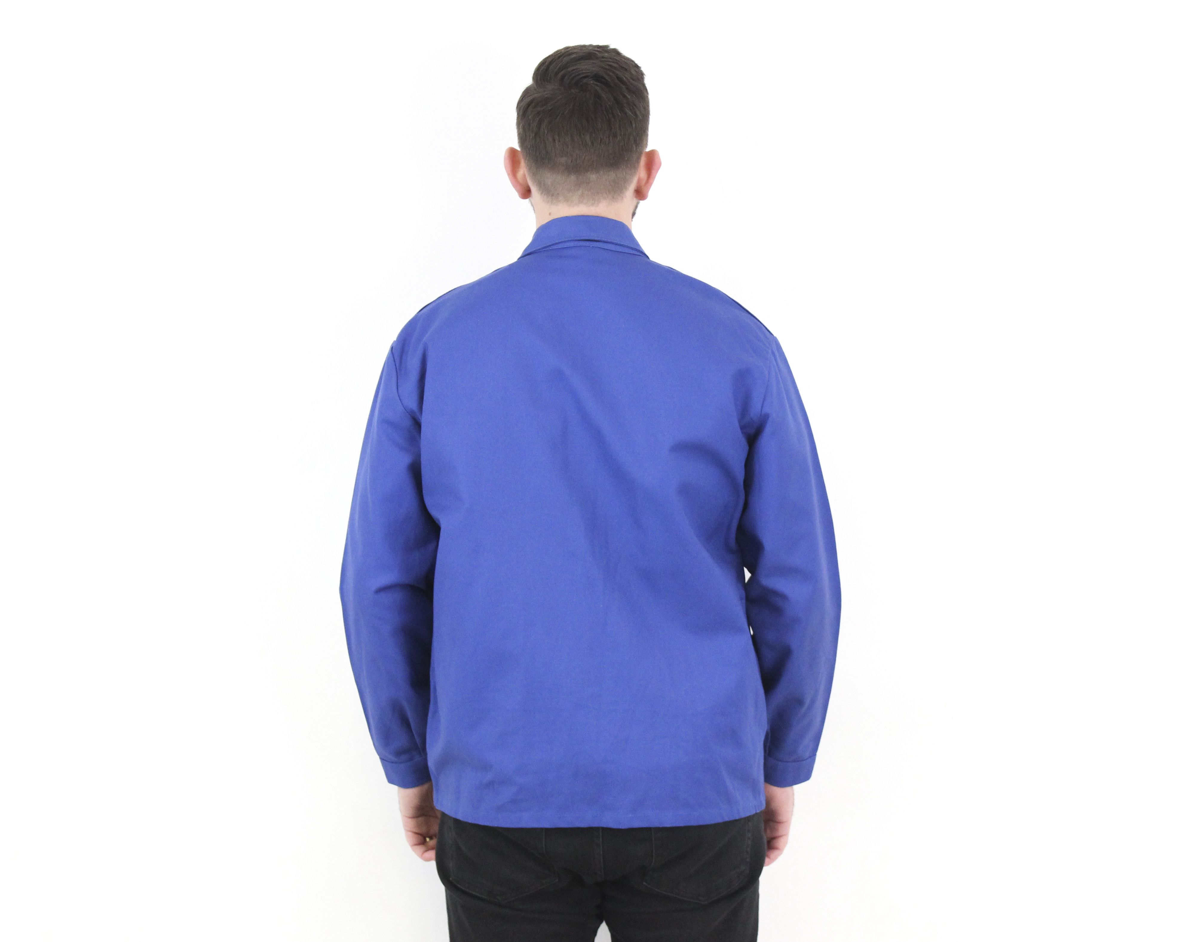 Vintage Work Coat L French Worker Chore Jacket Utility Top VTG Size US L / EU 52-54 / 3 - 3 Thumbnail