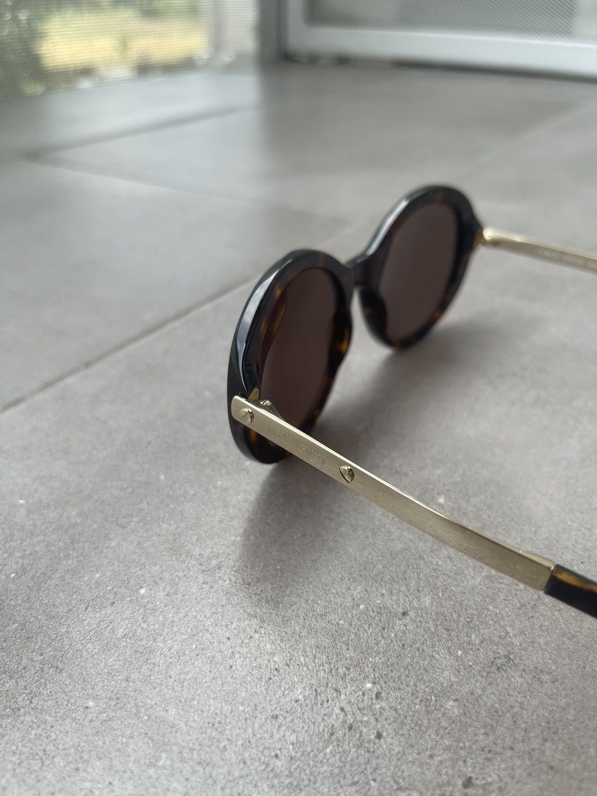 Emporio Armani Giorgio Armani AR8012 5026/73 Cobain Gold Tiger Sunglasses Size ONE SIZE - 4 Thumbnail