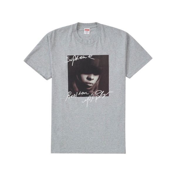 Supreme FW19 Supreme Mary J Blige Size M Heather Grey Tee | Grailed