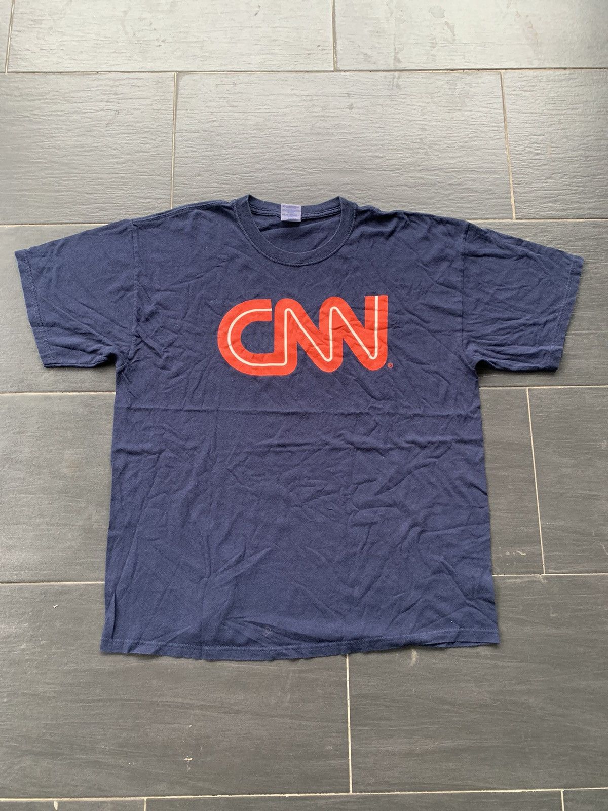 Vintage Vintage CNN T- Shirt Size US XL / EU 56 / 4 - 1 Thumbnail
