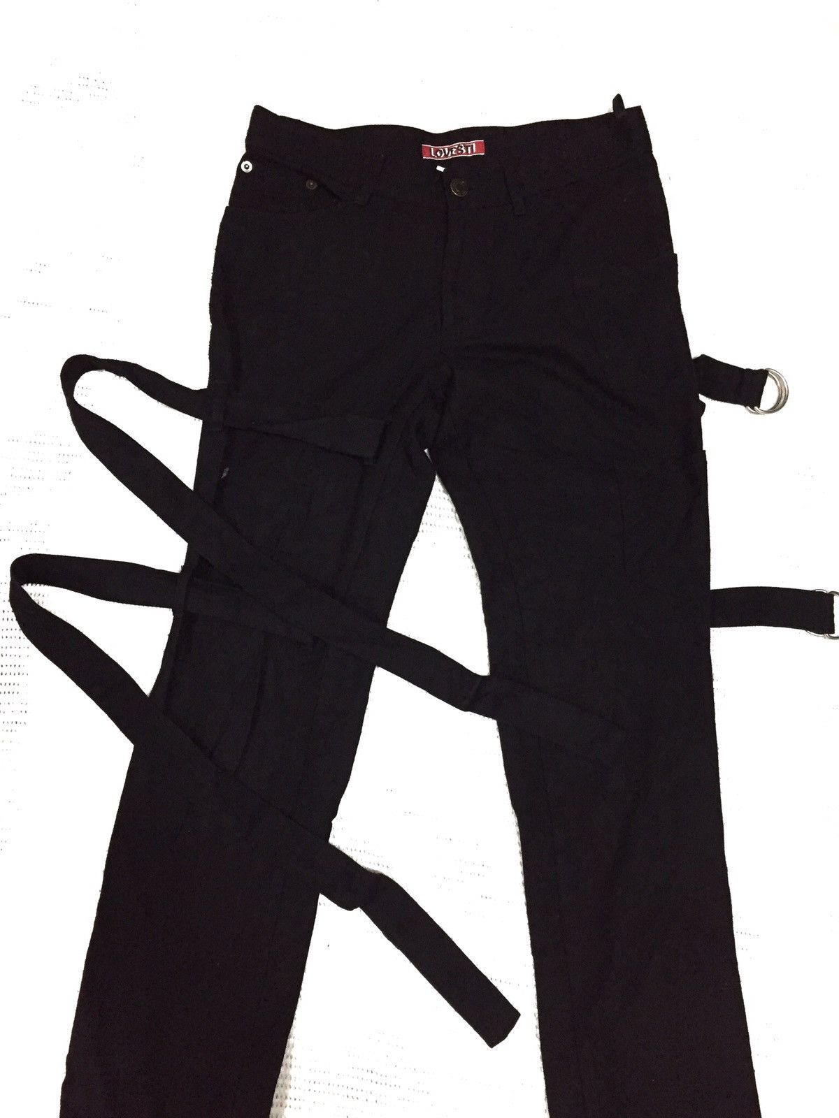 image of Malcolm x X Seditionaries bondage Punk Zipper Pant Lovesti in Black, Men's (Size 28)