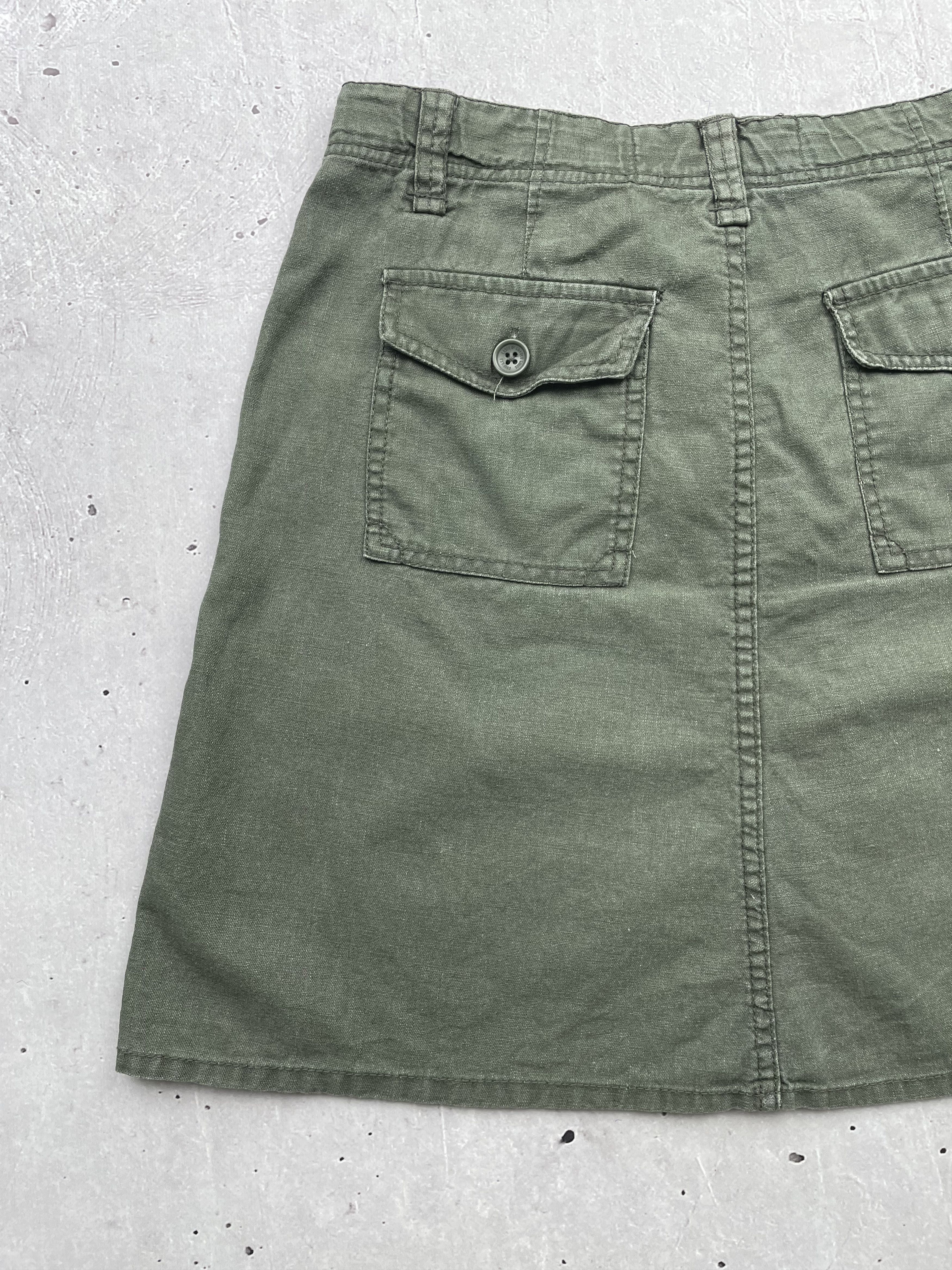 Japanese Brand Vintage Linen Mini Skirt Size 28" / US 6 / IT 42 - 6 Thumbnail
