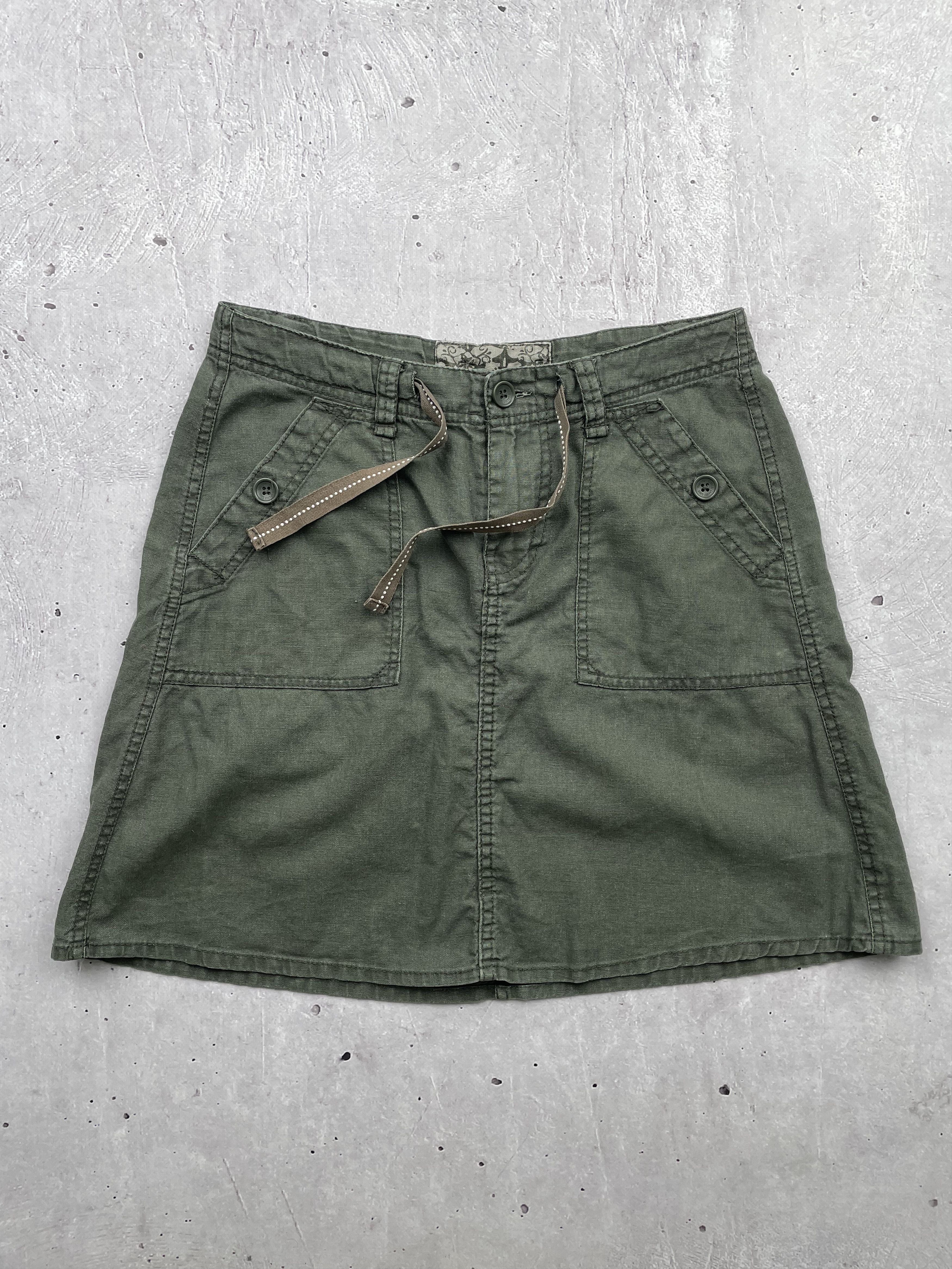 Japanese Brand Vintage Linen Mini Skirt Size 28" / US 6 / IT 42 - 1 Thumbnail