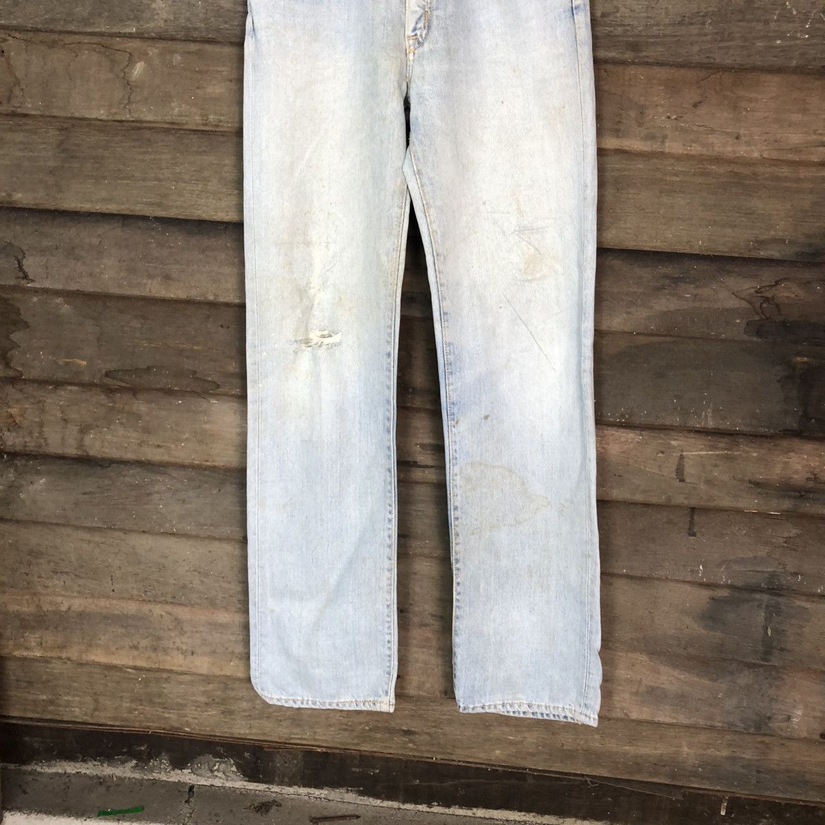 Edwin Edwin Blue Distressed vintage Denim Pants #6731 Size US 27 - 3 Thumbnail